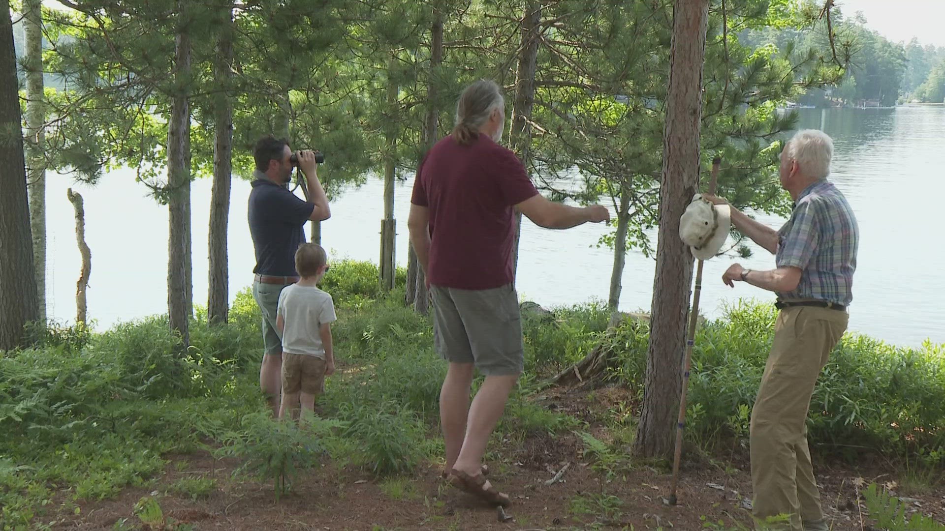 Four generations of the Lund family on Cobbossee Lake have been tracking the loons on the lake for decades.