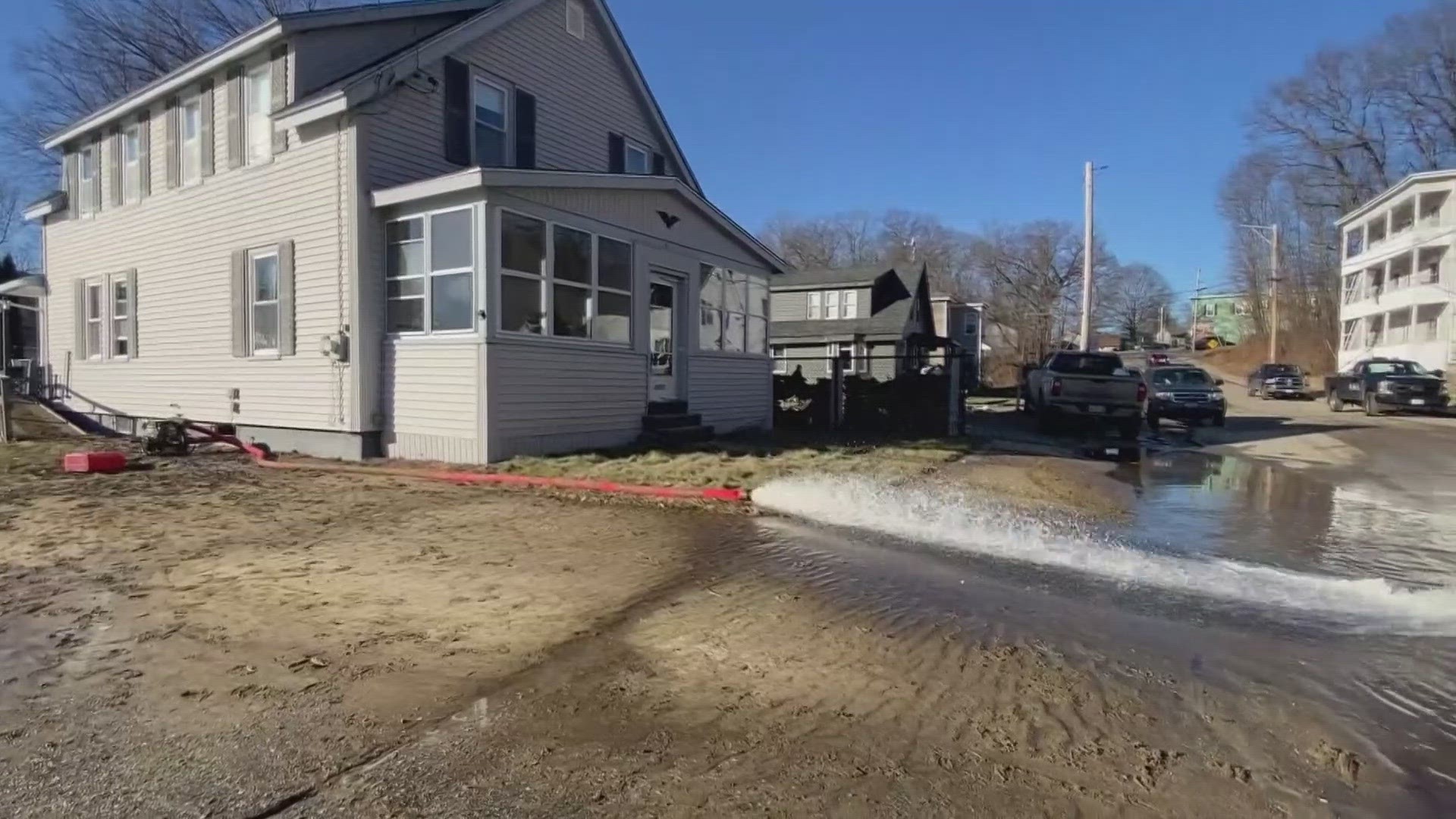 From warming shelters to food donations, the small community across the river from Rumford, is starting to build its life back together after historic flooding