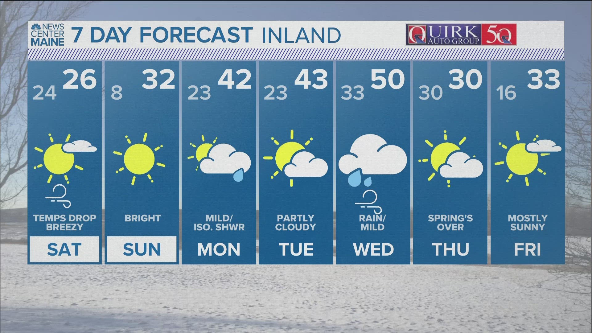 NEWS CENTER Maine Weather Video Forecast UPDATED 4 p.m. Friday, Feb. 23, 2024.