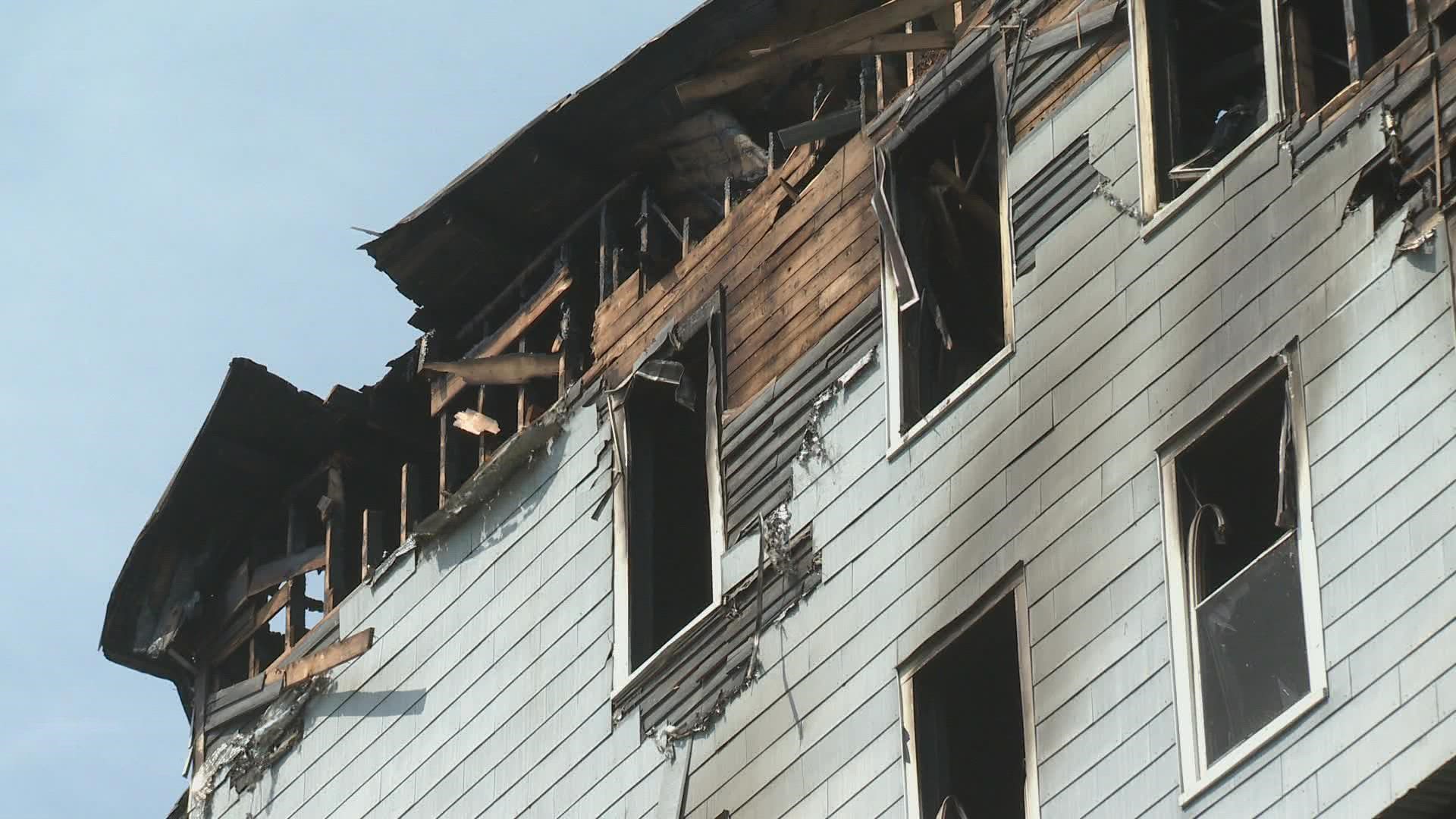 A fire in Lewiston has claimed one life and displaced dozens of families
