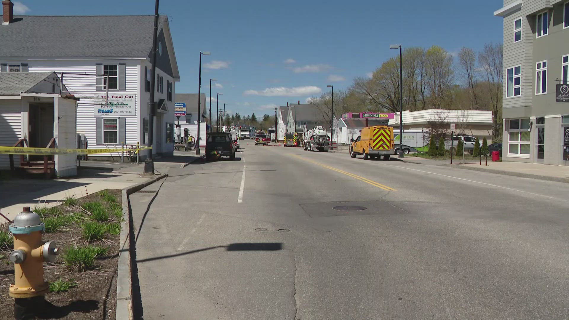 As much as 100 gallons may have been spilled, according to the Westbrook Fire Department. The road reopened by about 3 p.m.