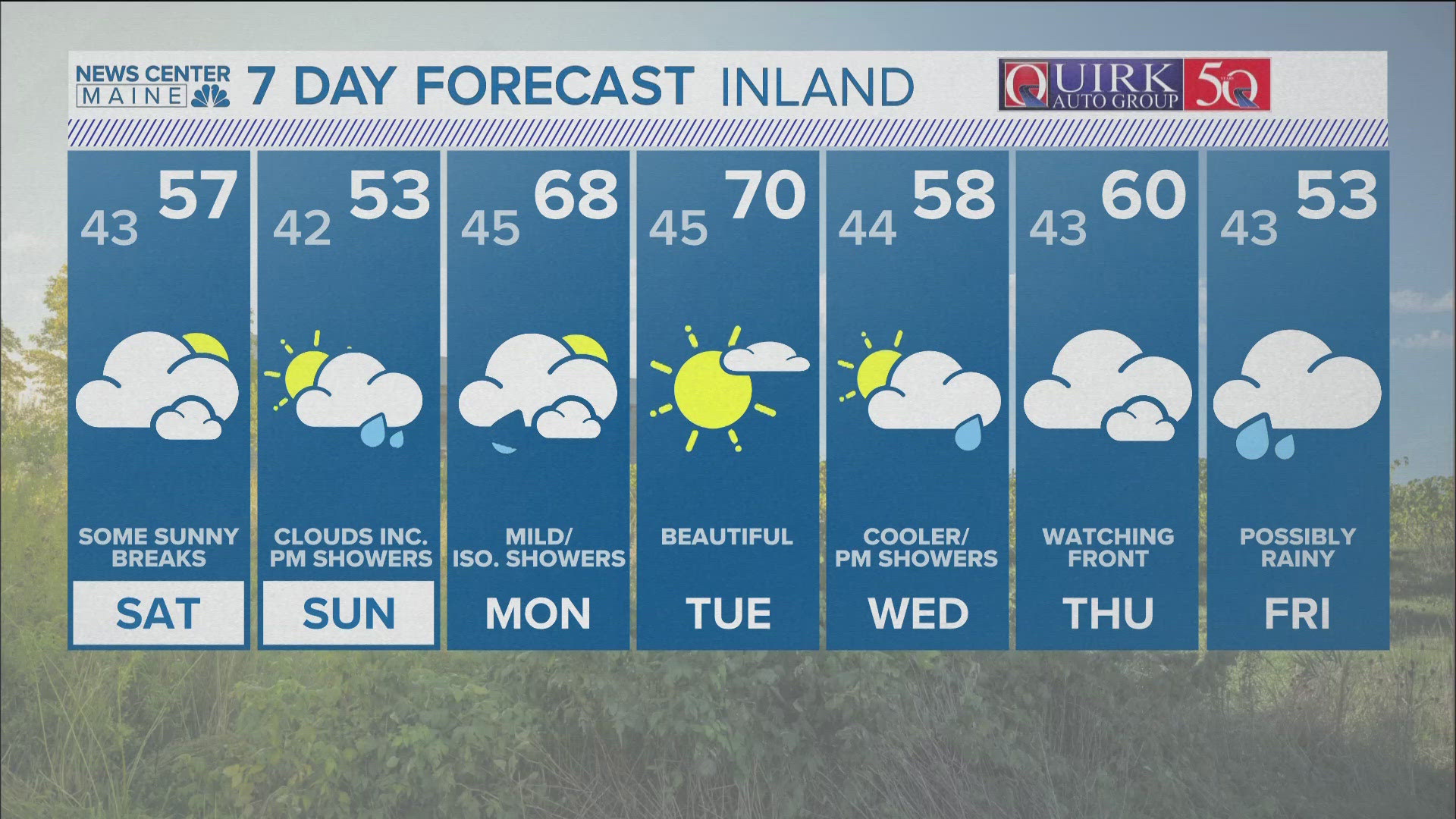 NEWS CENTER Maine Weather Video Forecast: UPDATED 4 p.m. Friday, May 3, 2024.