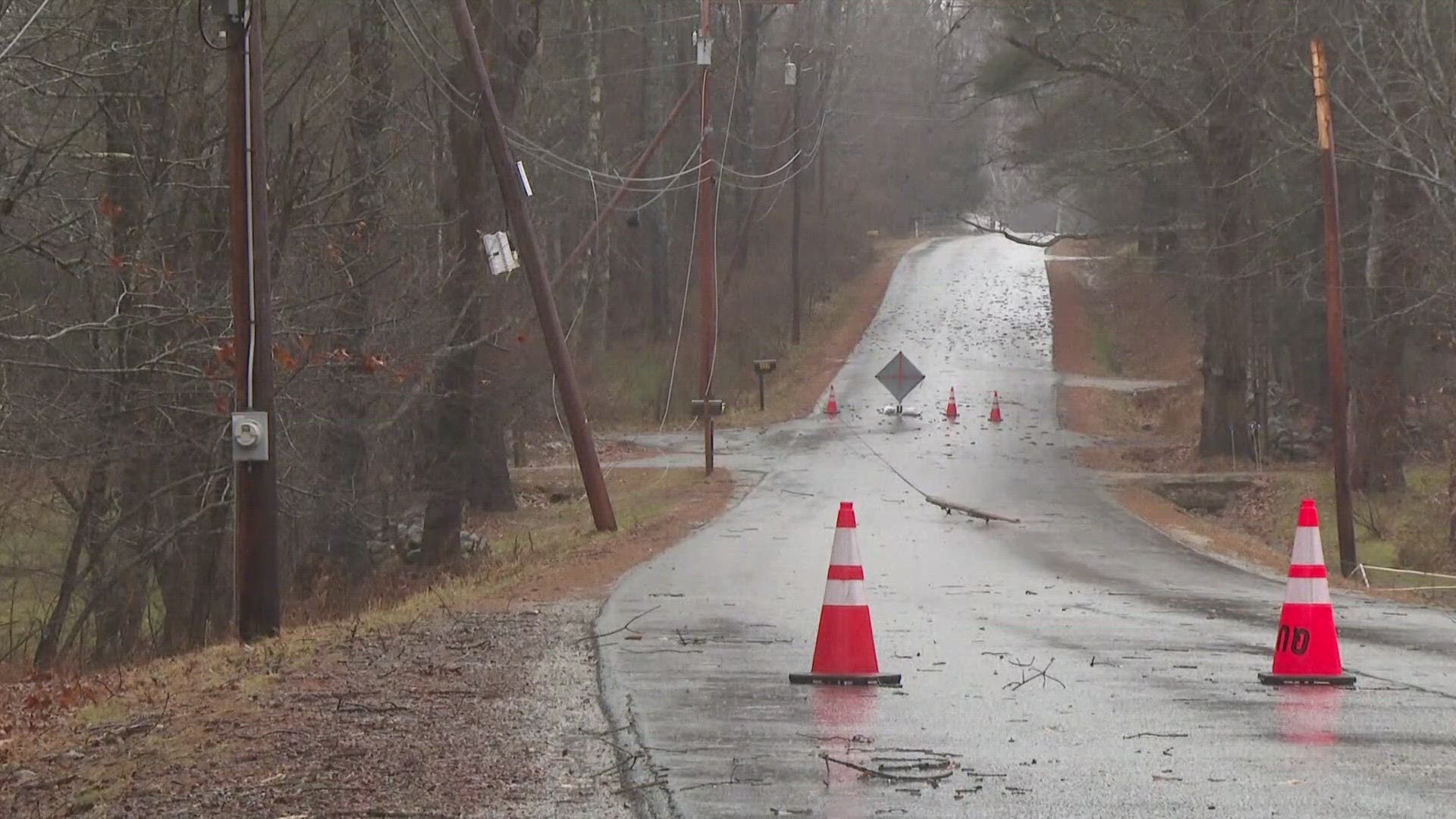 Two people are missing when the vehicle they were traveling in was swept away last night on Route 2 in Mexico, Maine.