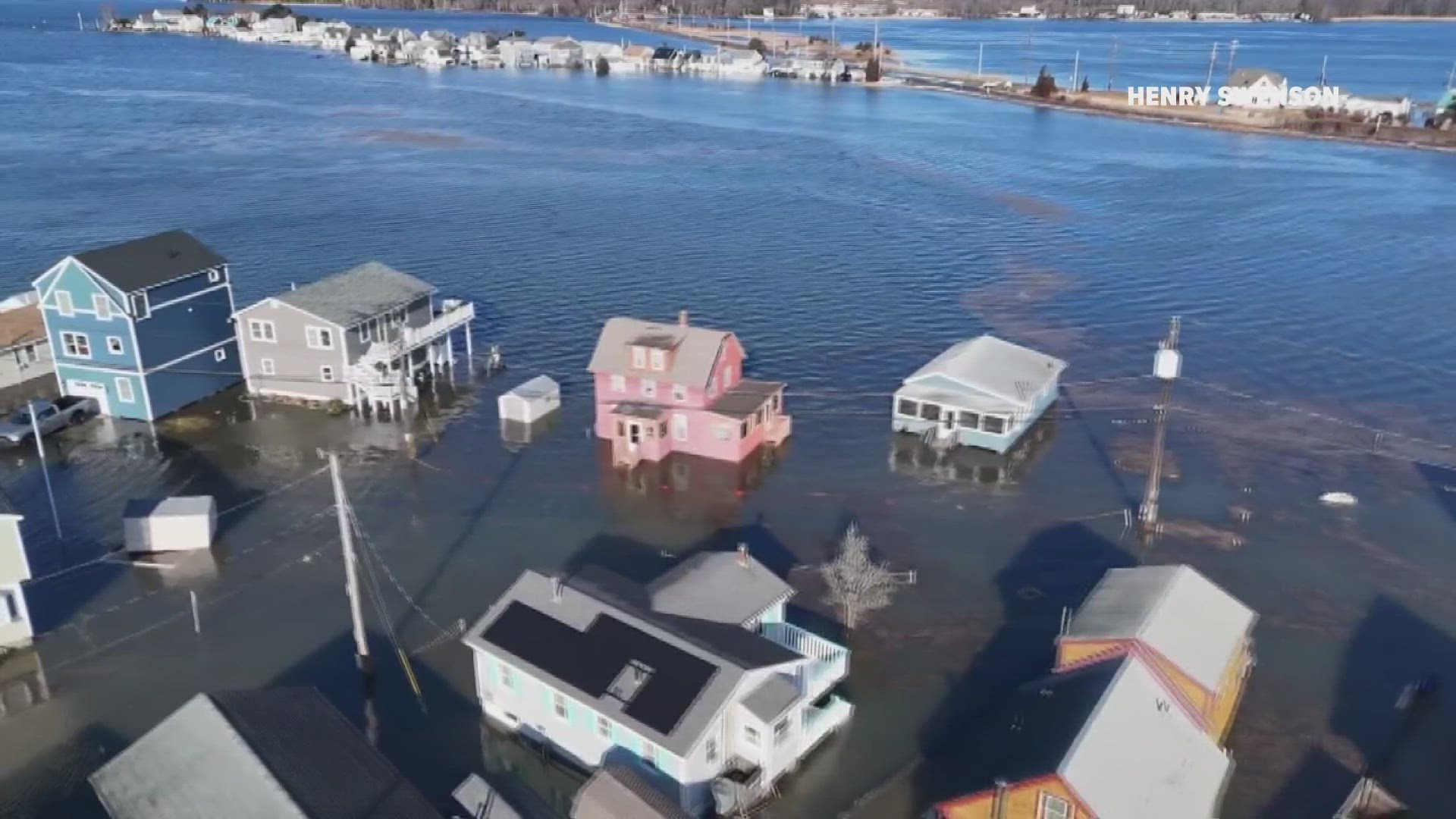 Entire neighborhoods in the area were underwater at high tide.