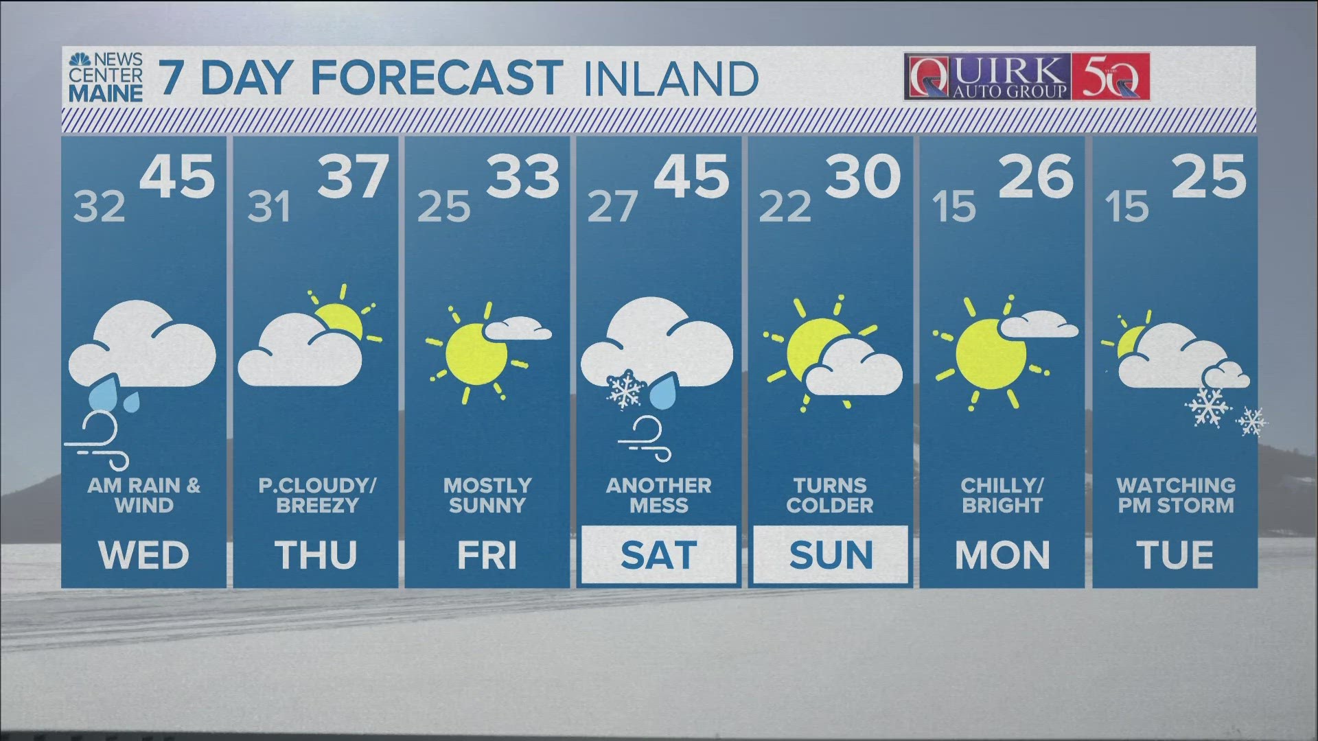 NEWS CENTER Maine Weather Video Forecast Updated 4:30 p.m. Tuesday, Jan. 9, 2024.