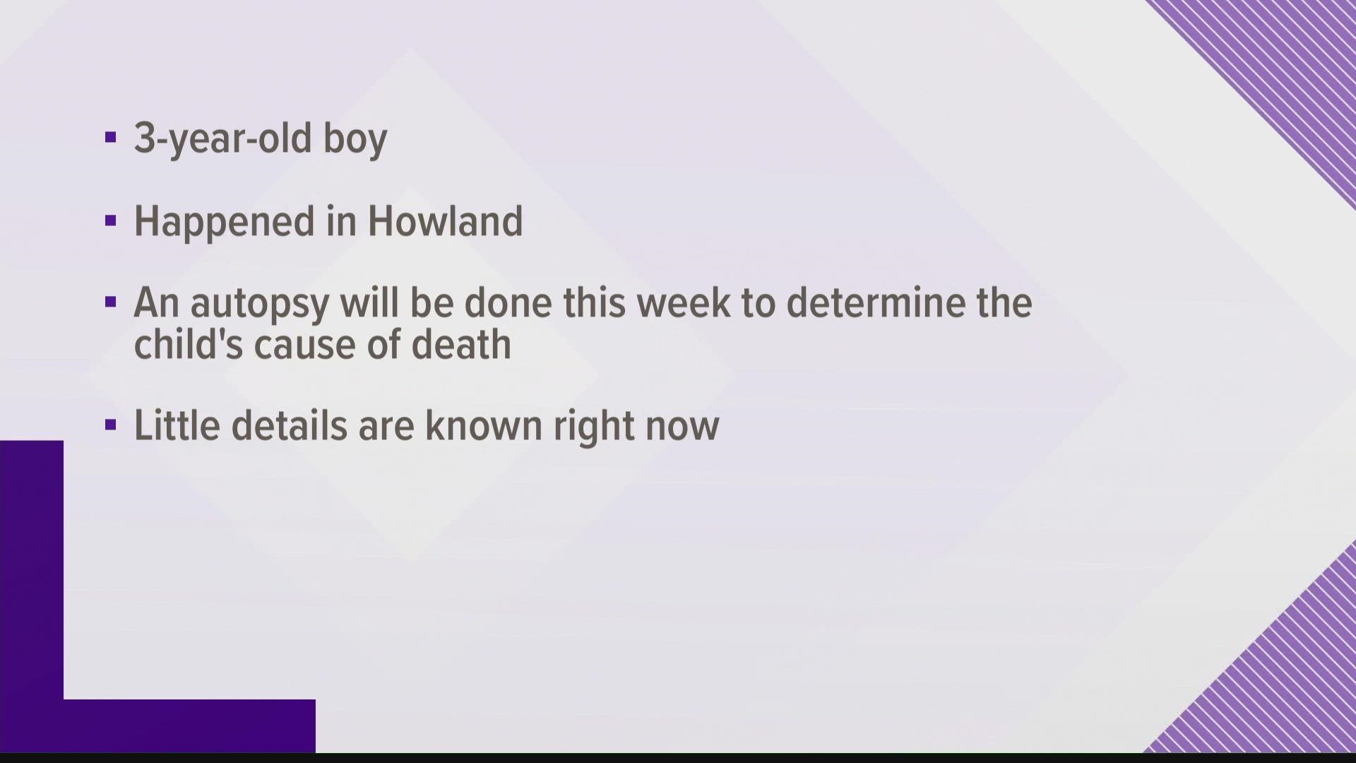 The Maine State Police’s Major Crimes Unit is investigating the death. This is a protocol for the death of any child in Maine three years of age and younger