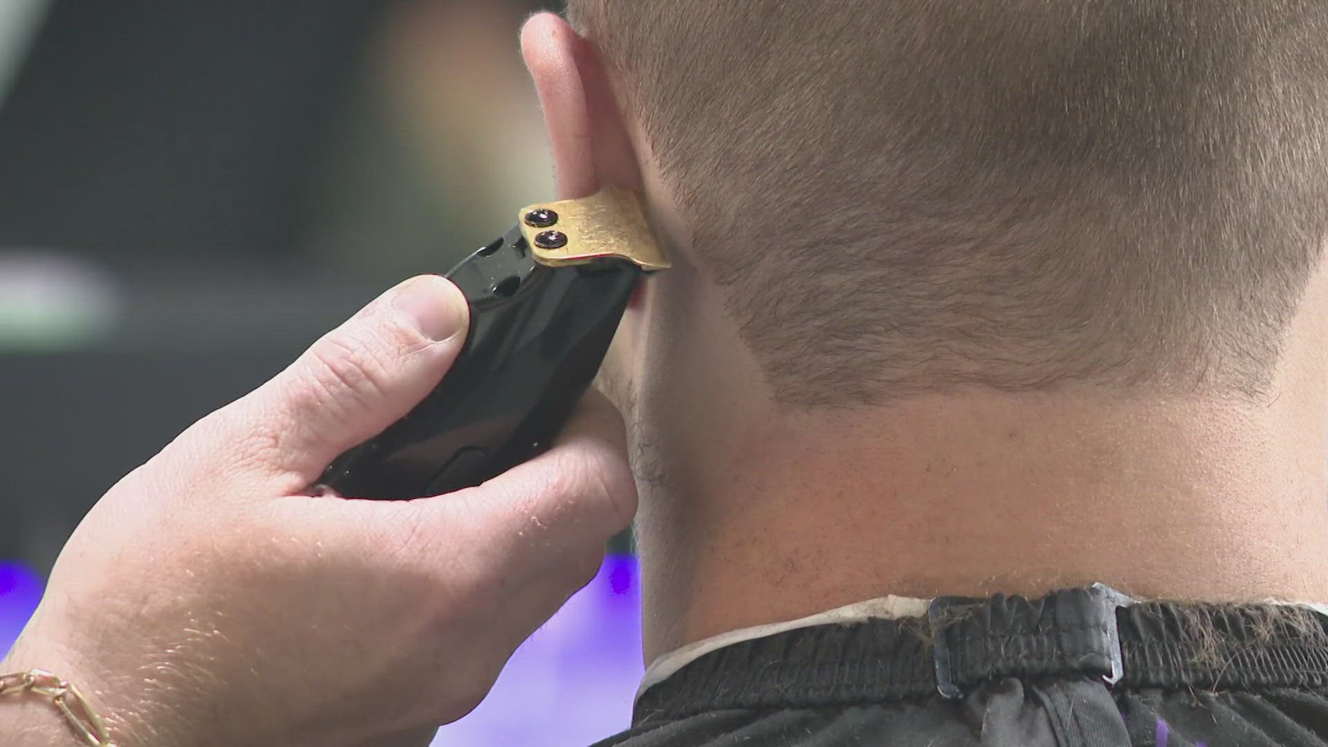 The annual event was held at Crow's Nest Barbershop in Auburn and was hosted in partnership with Hot Radio Maine. Haircuts were available from 10 a.m. to 4 p.m.