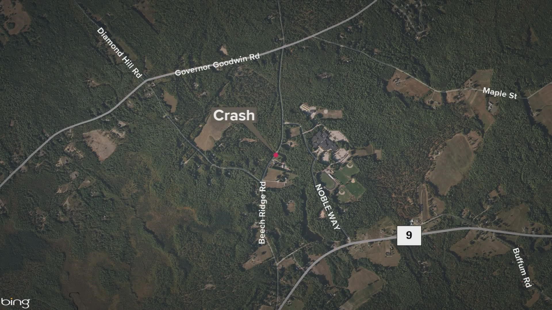 Xavier Skidds, 19, of Lebanon, Maine, was pronounced dead at the crash scene.