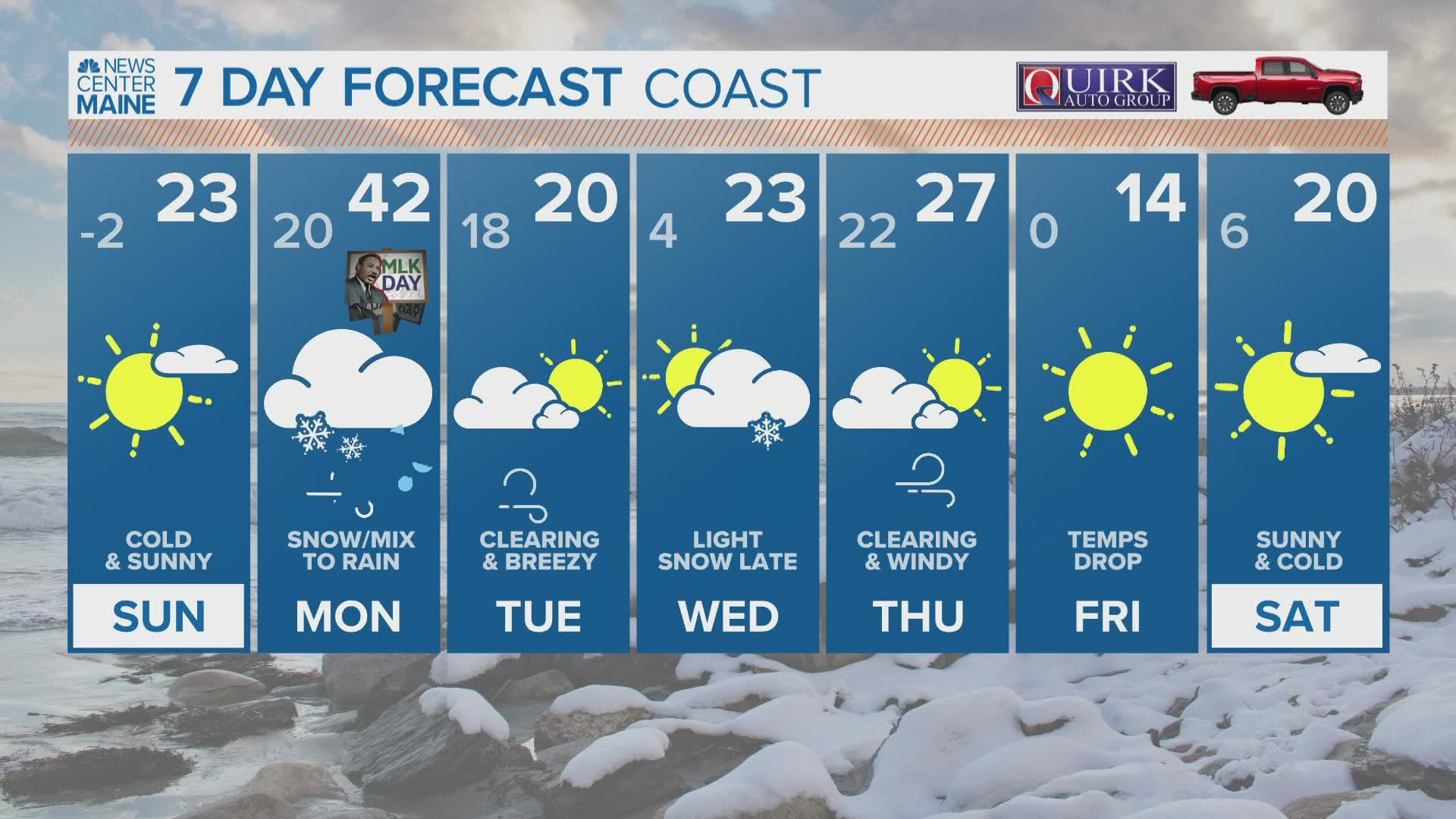 NEWS CENTER Maine Weather Video Forecast. Updated Saturday January 15, 2022 at 11pm.