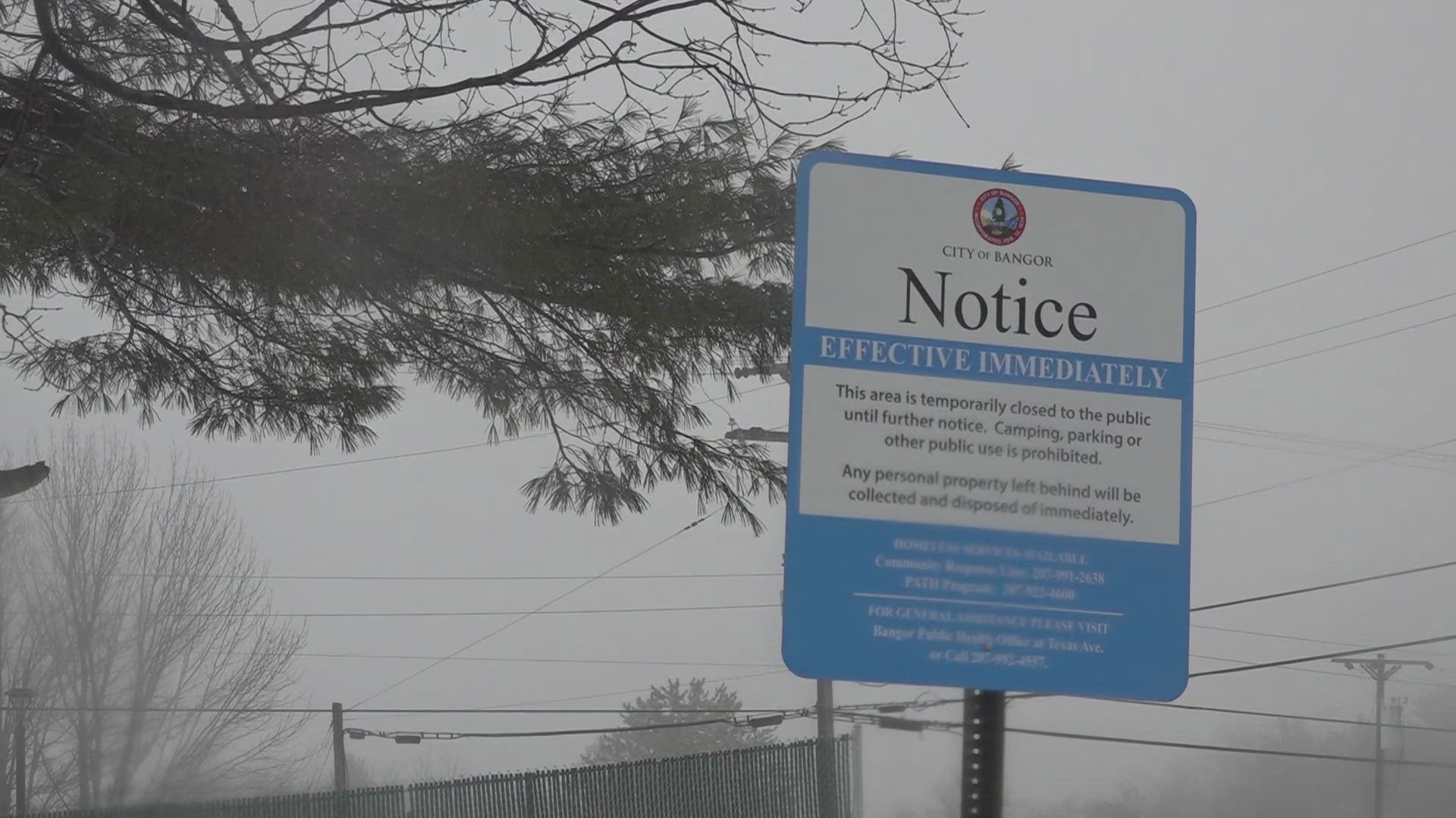 Bangor's homeless response manager said the reason to delay would provide more time to connect those who are living in what's known as "Camp Hope" with resources.