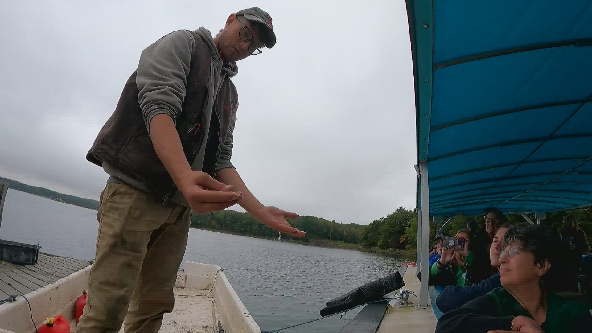 In a river cruise Friday, educators rode along the Damariscotta River to bring the aquaculture industry back to their classrooms.