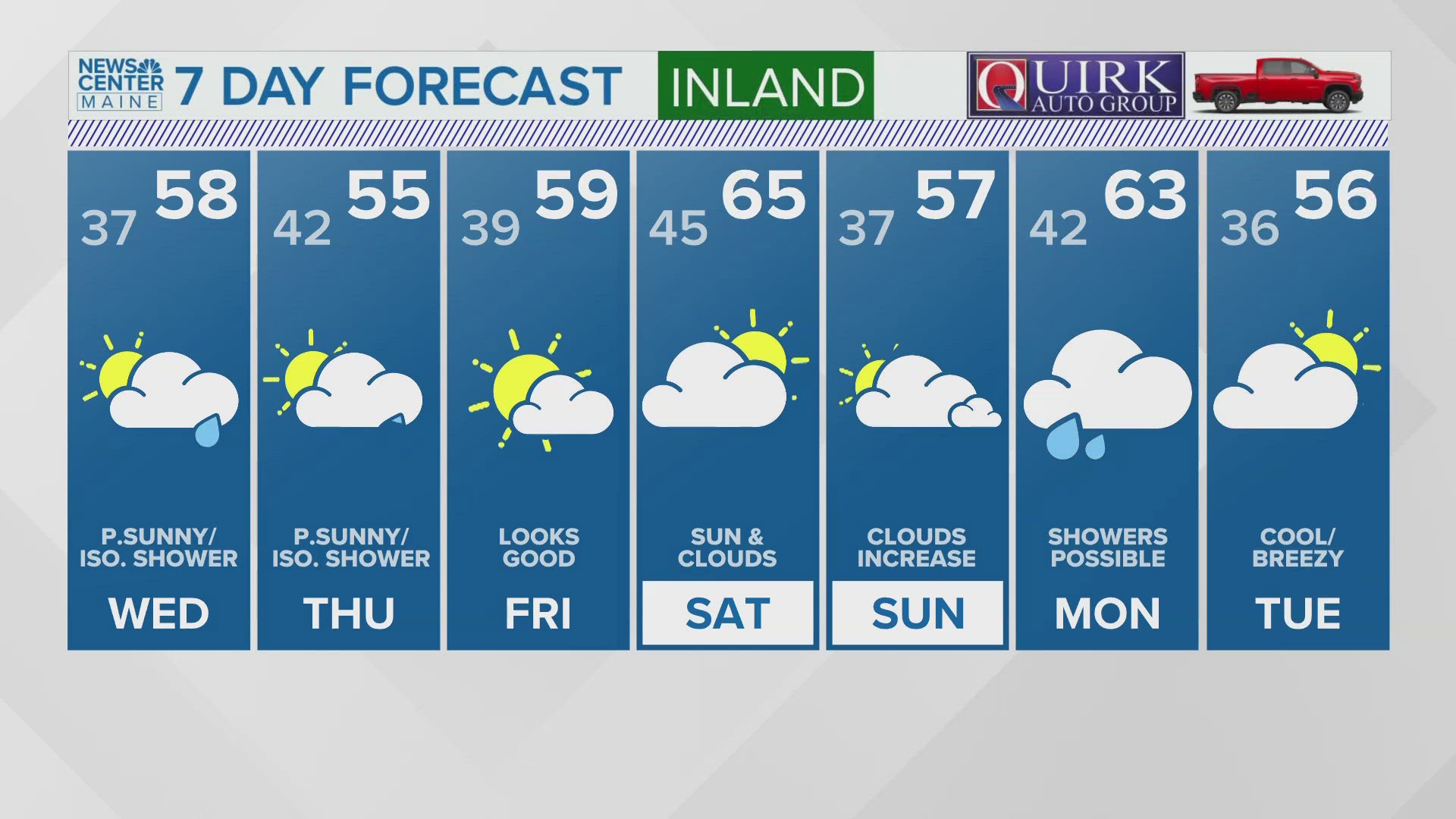 NEWS CENTER Maine Weather Video Forecast Updated 11pm Tuesday, October 8th.