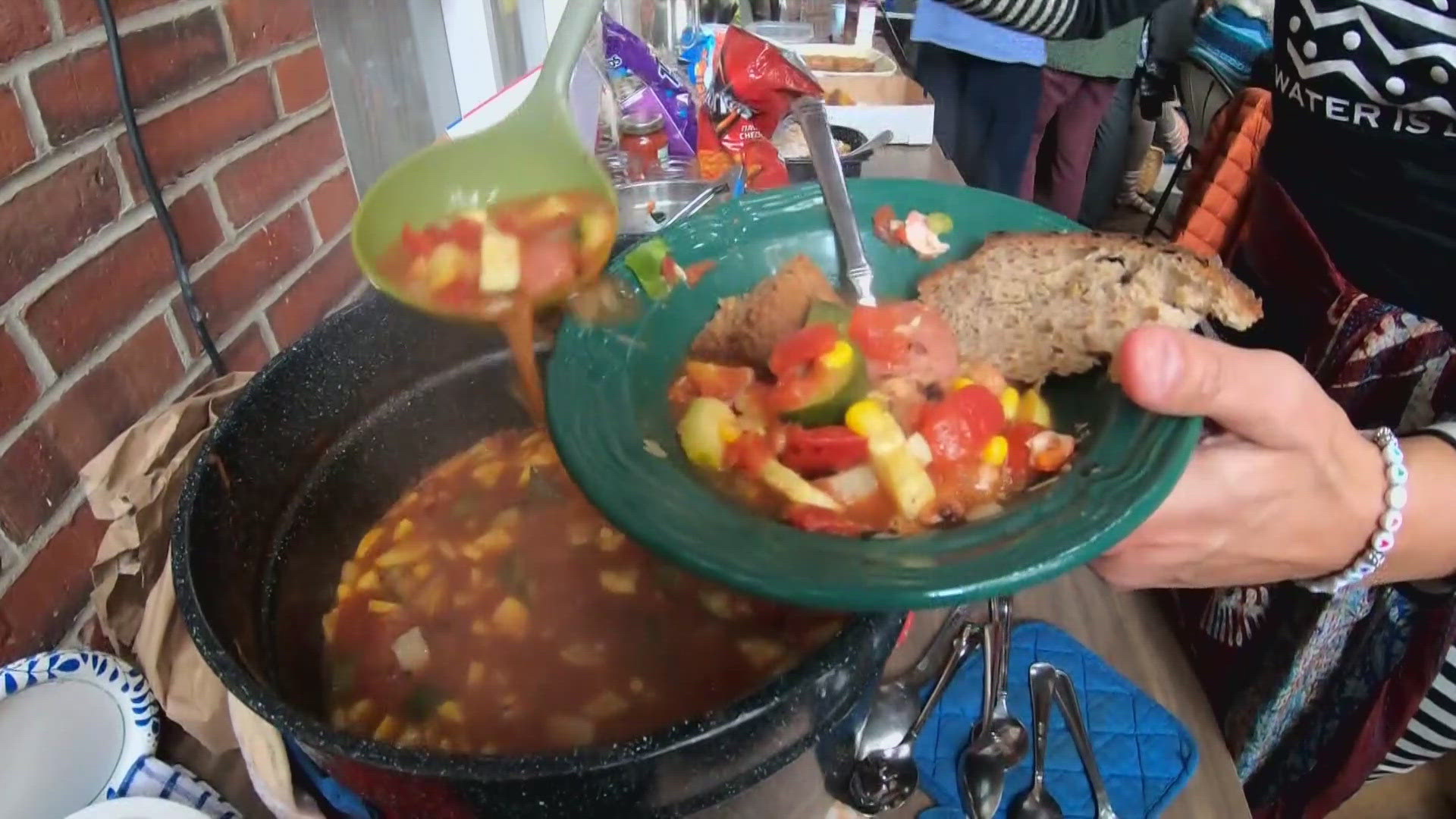 Wabanaki people and allies gathered at UMaine's Wilson Center on Indigenous Peoples’ Day for a potluck and panel.