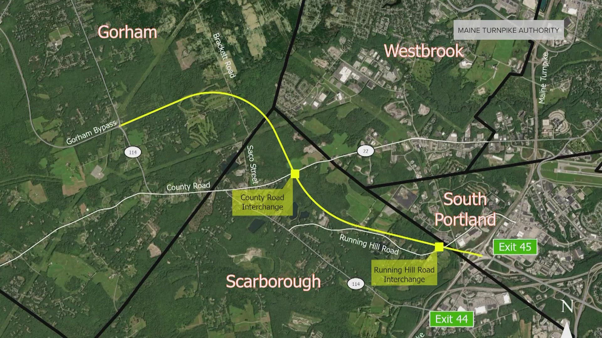 The project would go through Scarborough, Westbrook, South Portland, and Gorham with a goal of easing traffic.