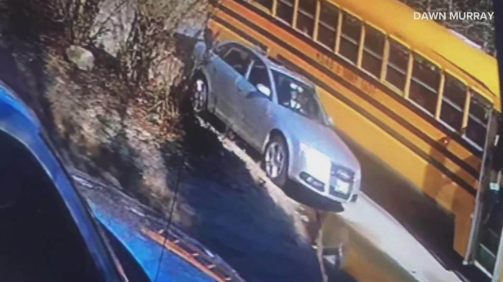 MSAD 6 Superintendent Paul Penna said the bus driver saw the car and stopped a student from exiting the bus just in time.