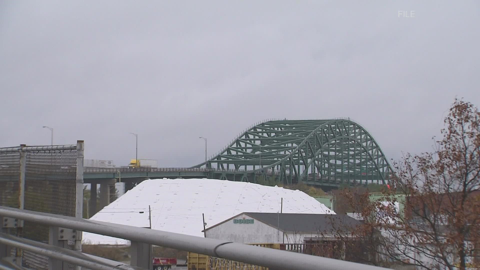 The Maine DOT says that the resurfacing work that began on the bridge in June 2019 is currently six weeks ahead of schedule, with paving to begin in September.