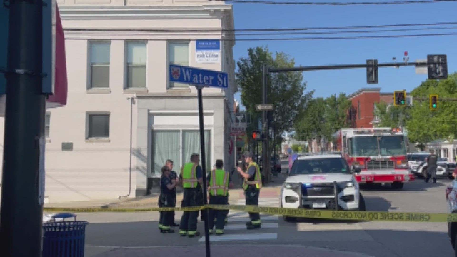 The intersection of Main and Water Streets was closed for several hours.