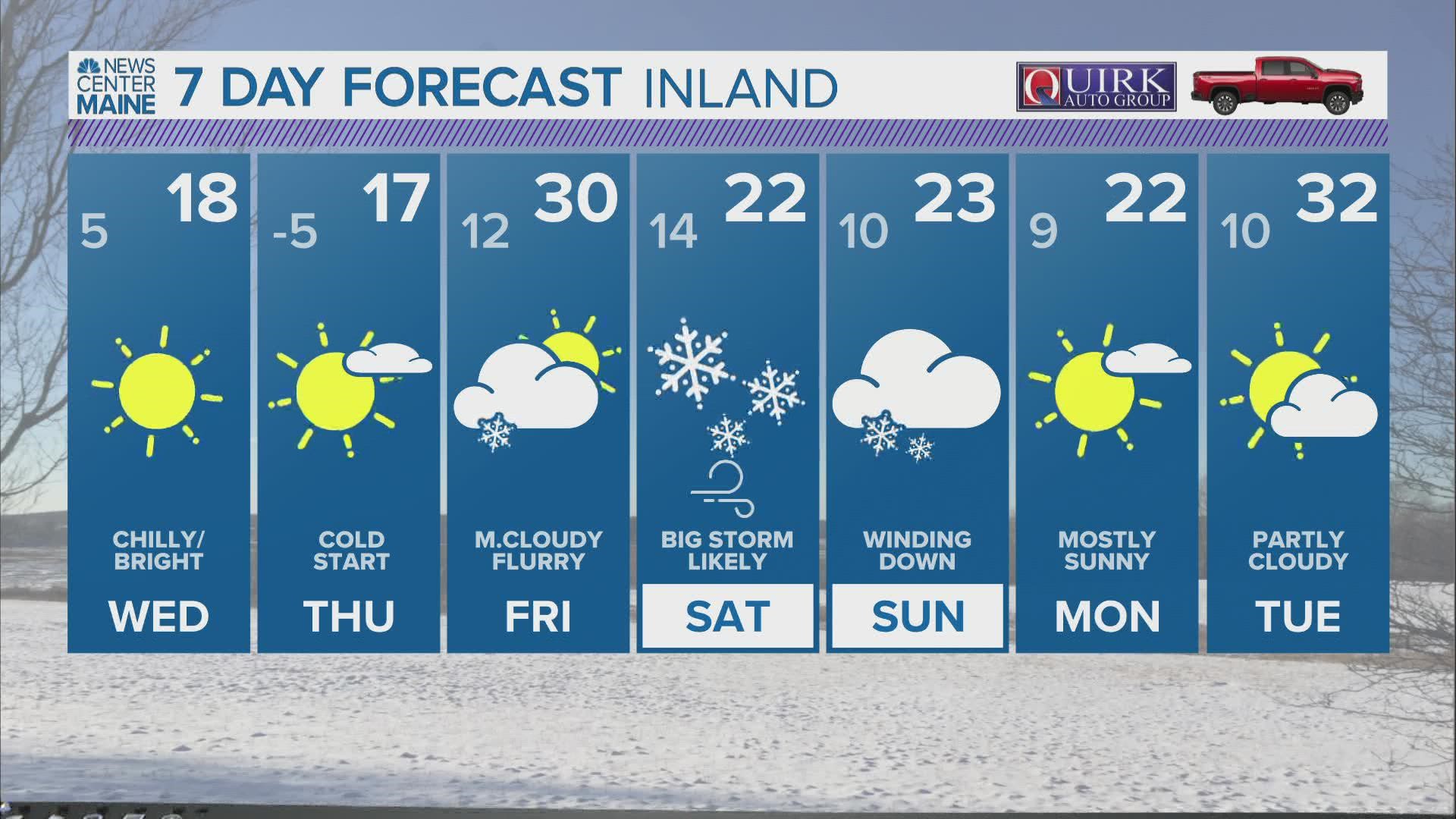 NEWS CENTER Maine Weather Video Forecast Updated 5:00pm Tuesday, January 25th