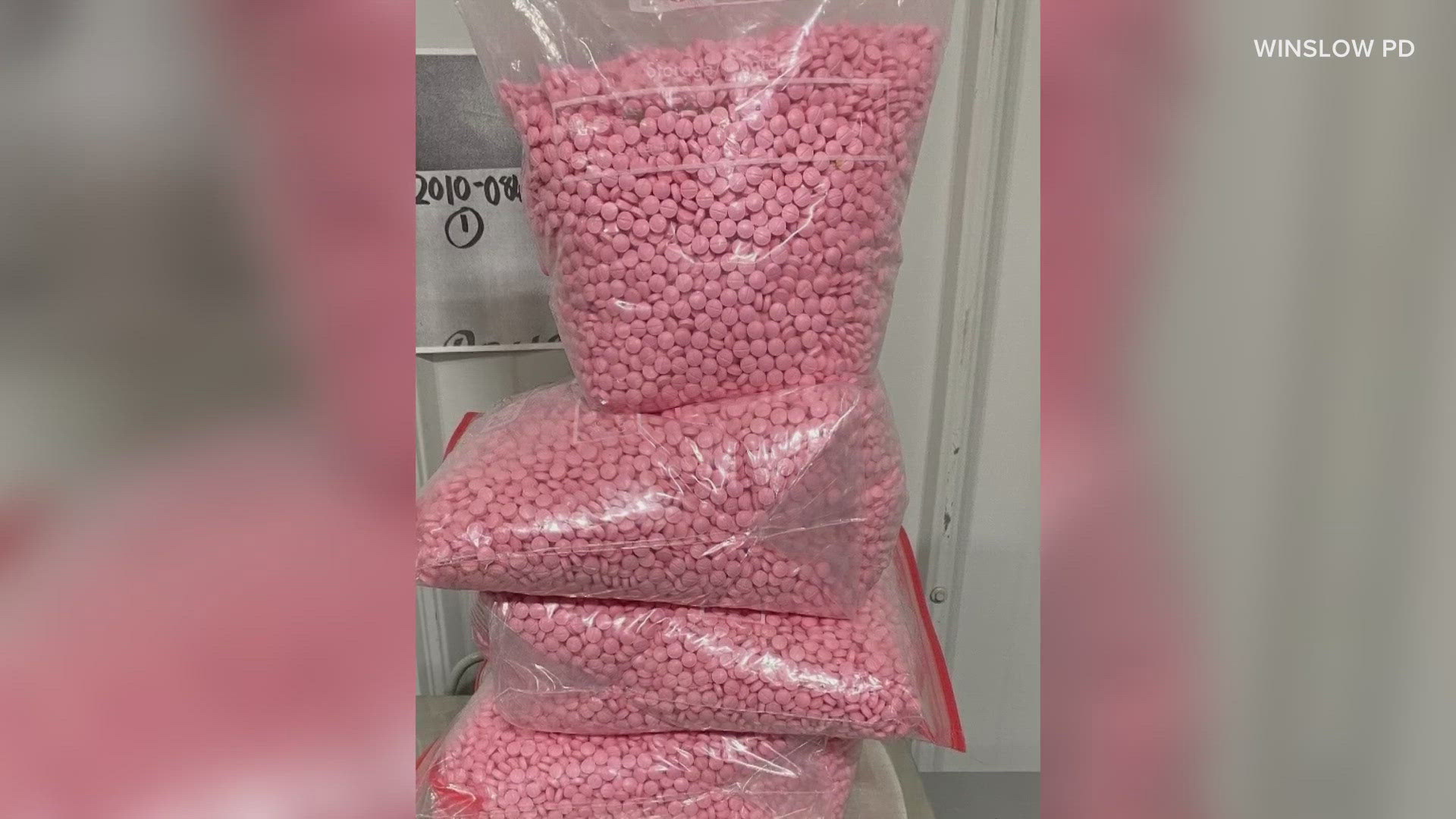 Police said a person called authorities after receiving a package containing 30 pounds of suspected fentanyl pills from California.