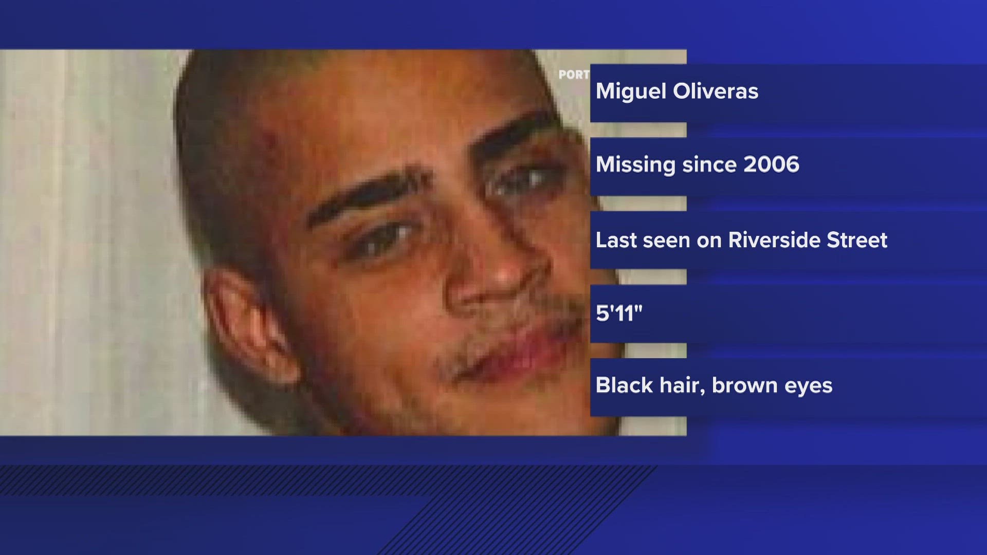 Portland police are asking anyone with information about Miguel Oliveras' disappearance to contact them at 207-874-8575.