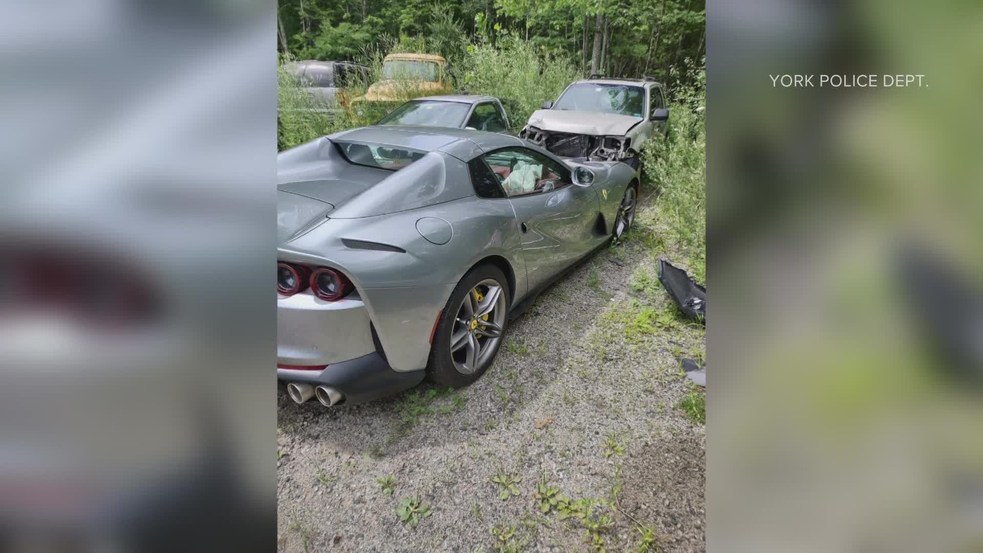 The 2021 Ferrari is valued at over $400,000, according to the York Police Department.