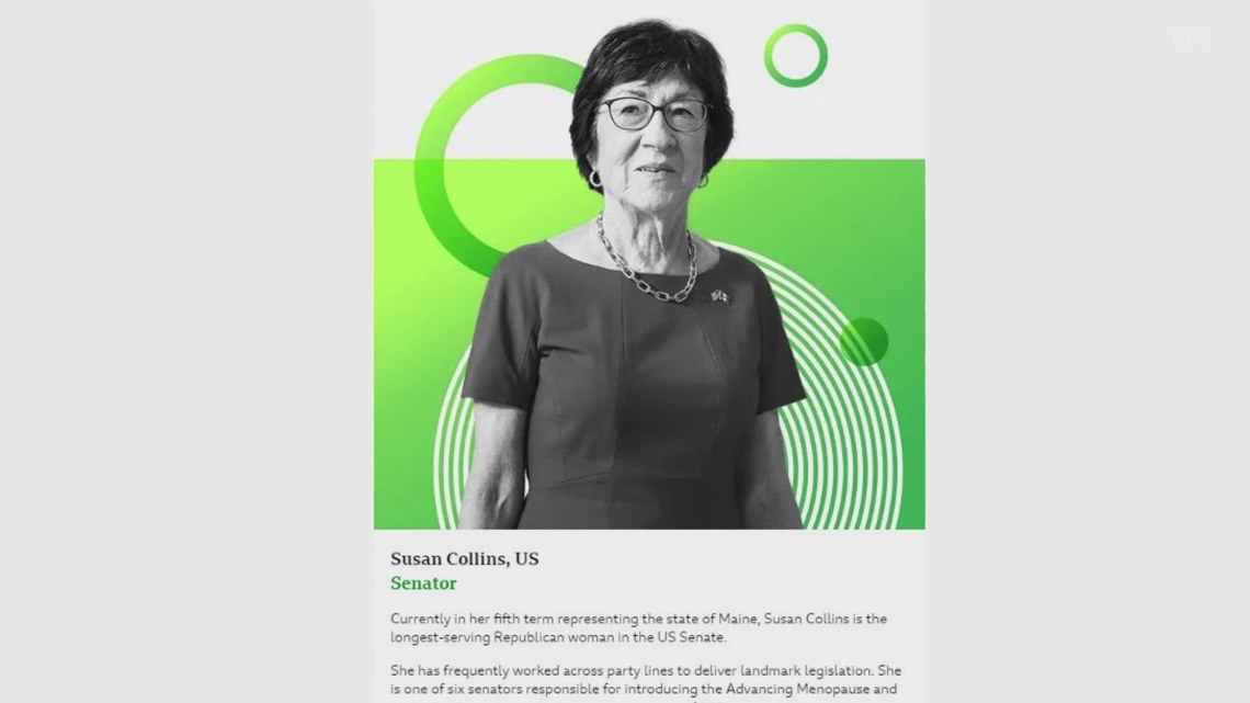 BBC includes Sen. Susan Collins in '100 Women 2024' list