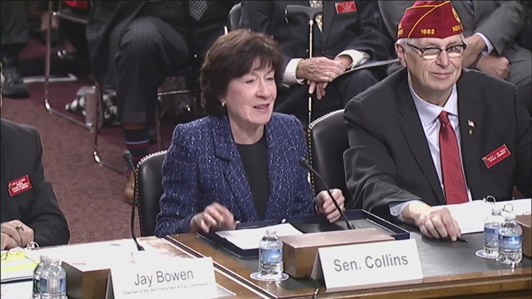 Sen. Susan Collins calls on Congress to support programs for veterans