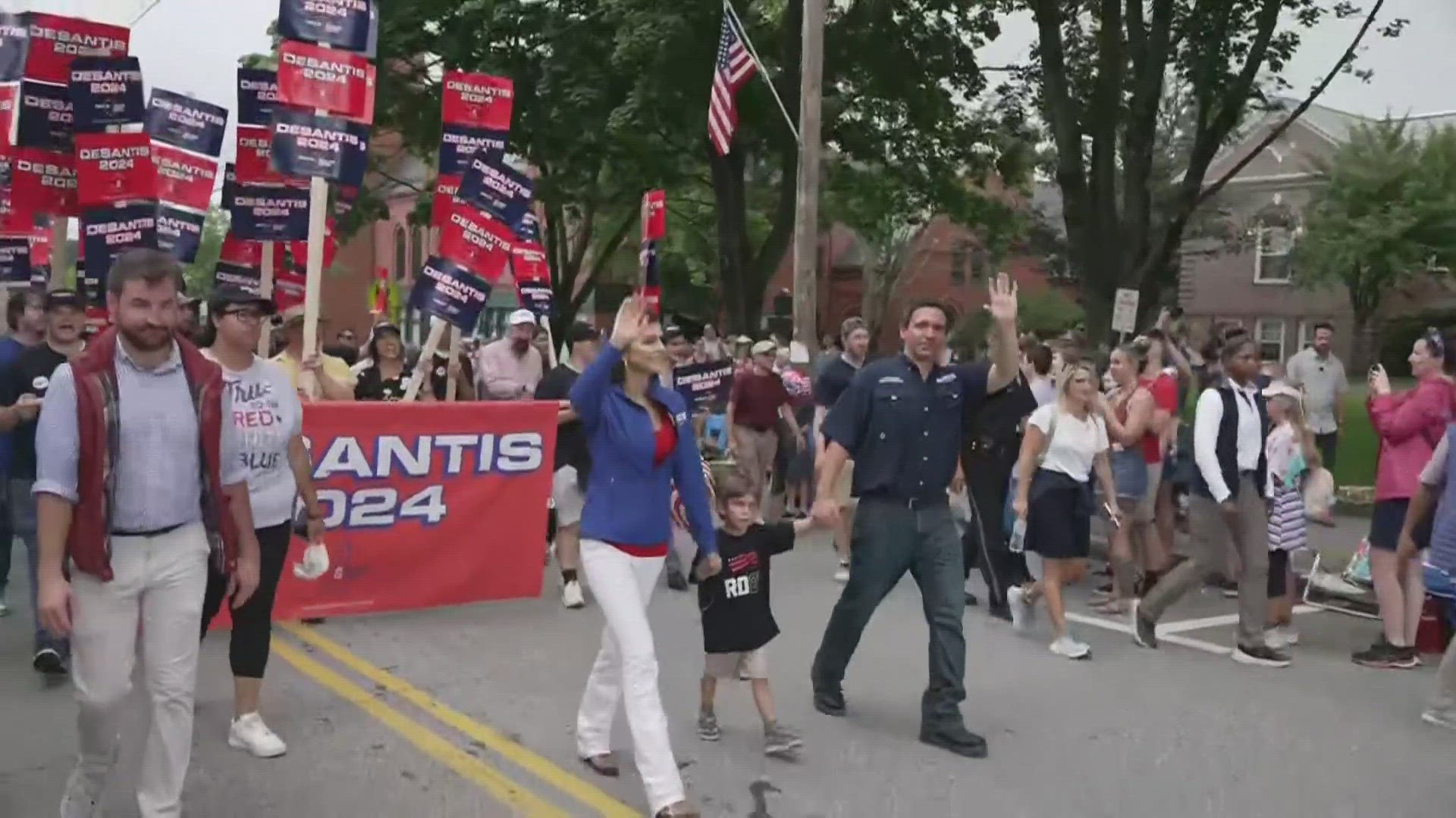 Florida Gov. Ron DeSantis celebrates Fourth of July in New Hampshire