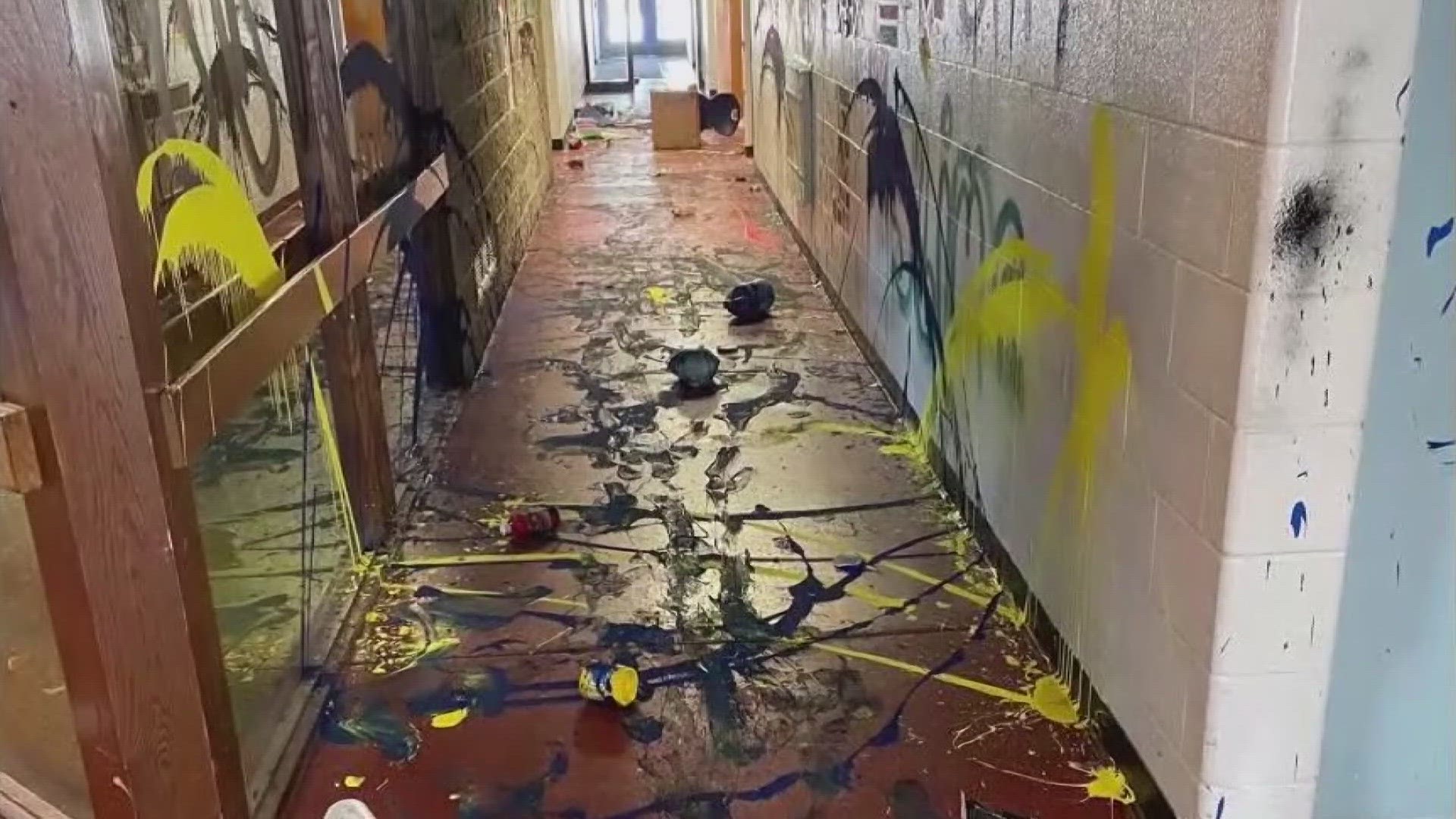 The Lewiston superintendent says the students range from ages eight to 12 and broke into Longley School Saturday night where they caused extensive damage.