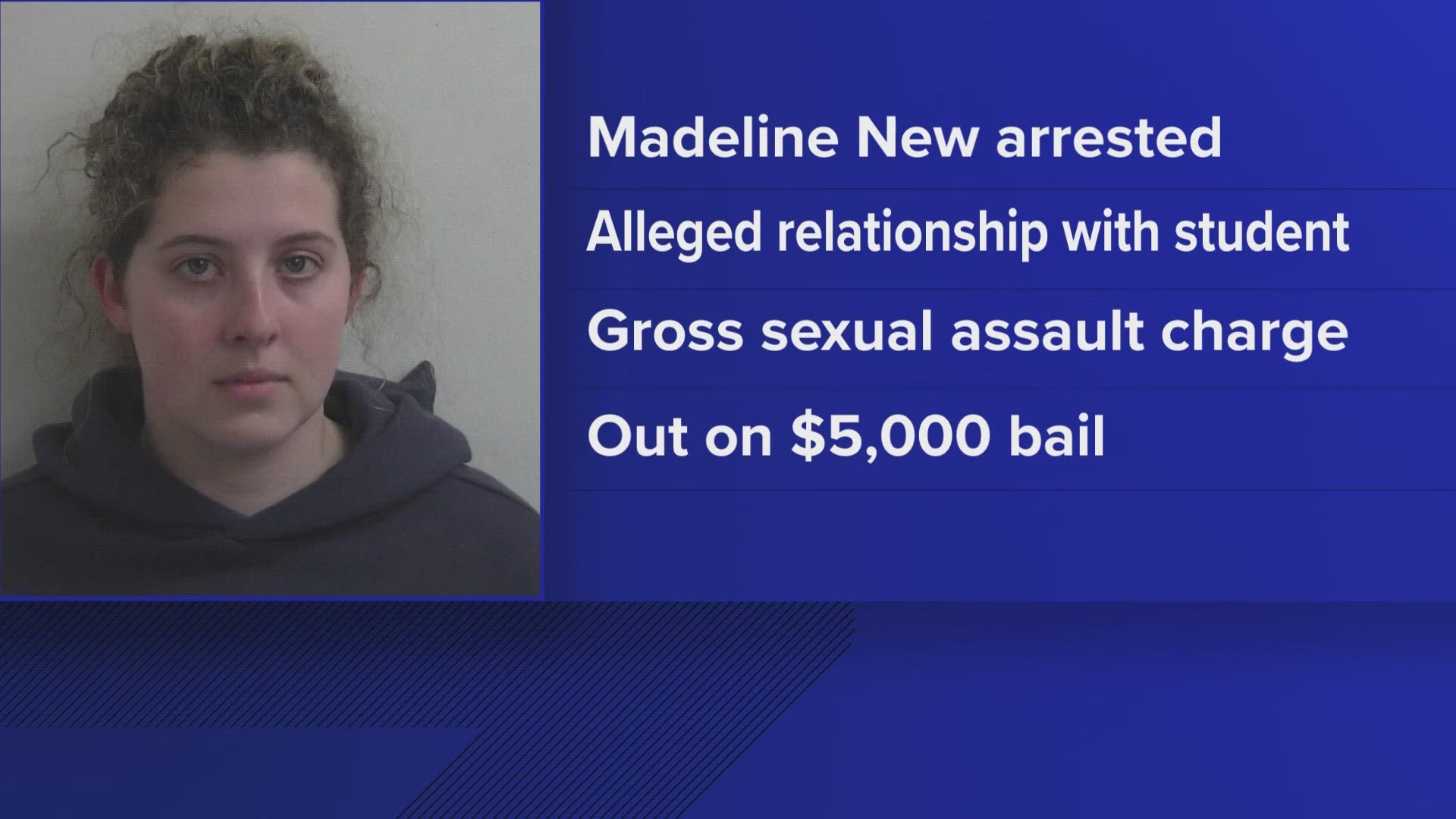 The 24-year-old Oxford County woman was arrested and charged with gross sexual assault and furnishing schedule drugs, the release stated.