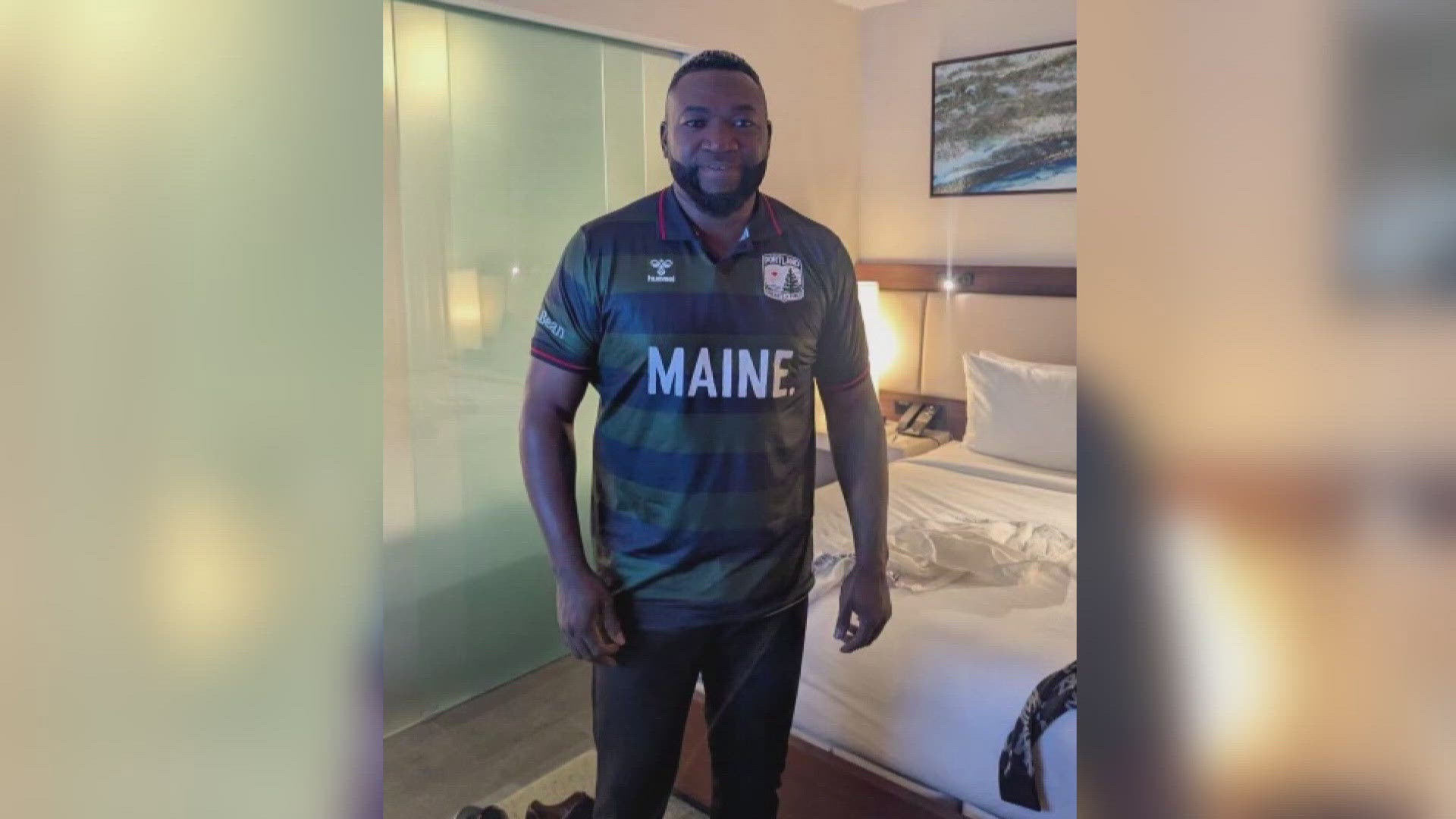 The professional soccer team unveiled its first ever official jersey Thursday night. Red Sox legend David Ortiz managed to get his hands on one.