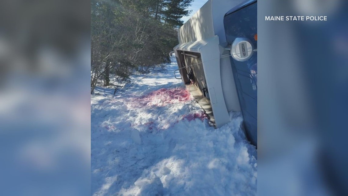 Police respond to oil truck crash on I95 in Etna