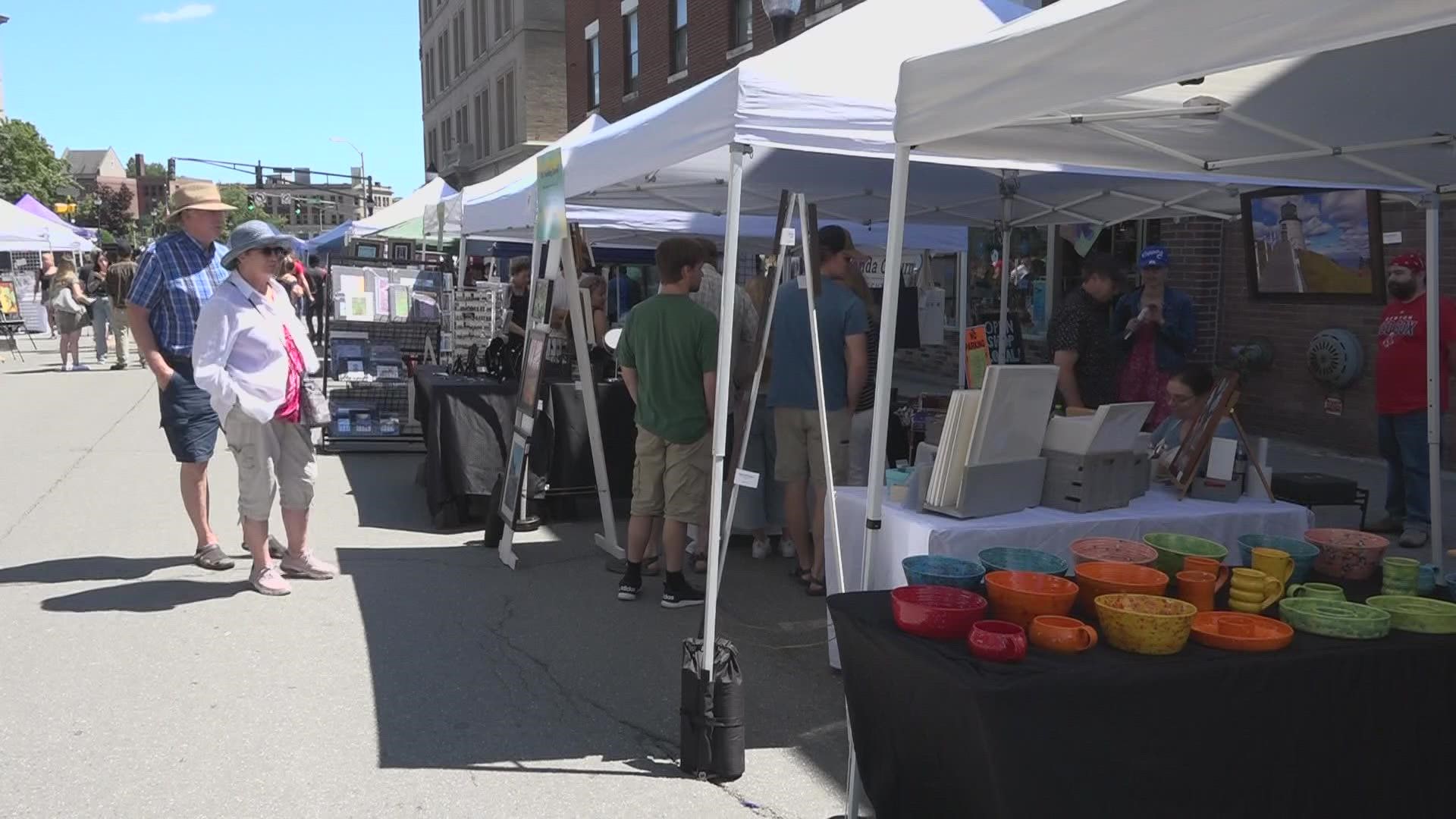 This year the event brought in more than 40 local vendors to put their handmade artwork and creations on display.