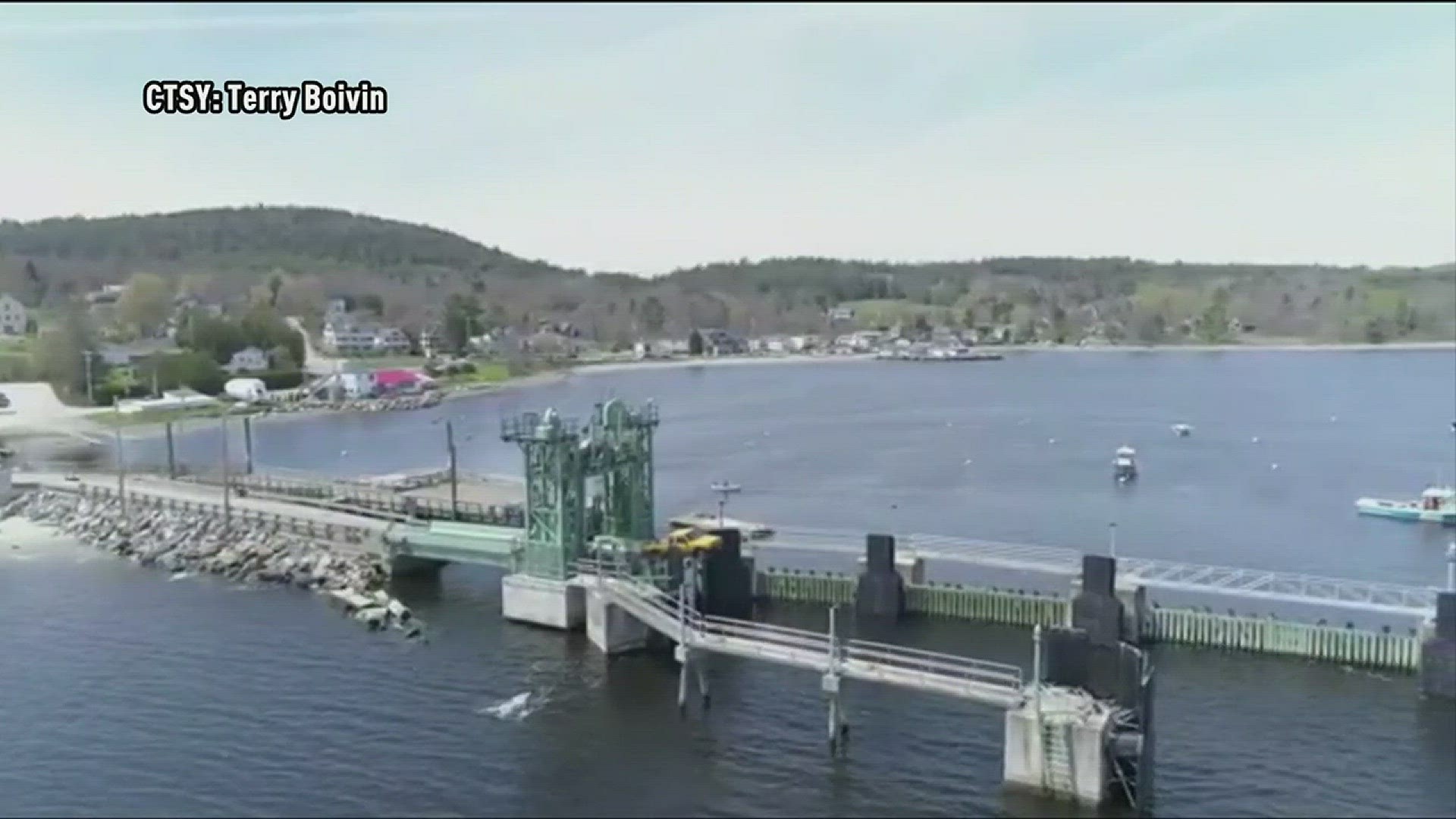 Dangerous maneuver trying to make ferry to Islesboro.