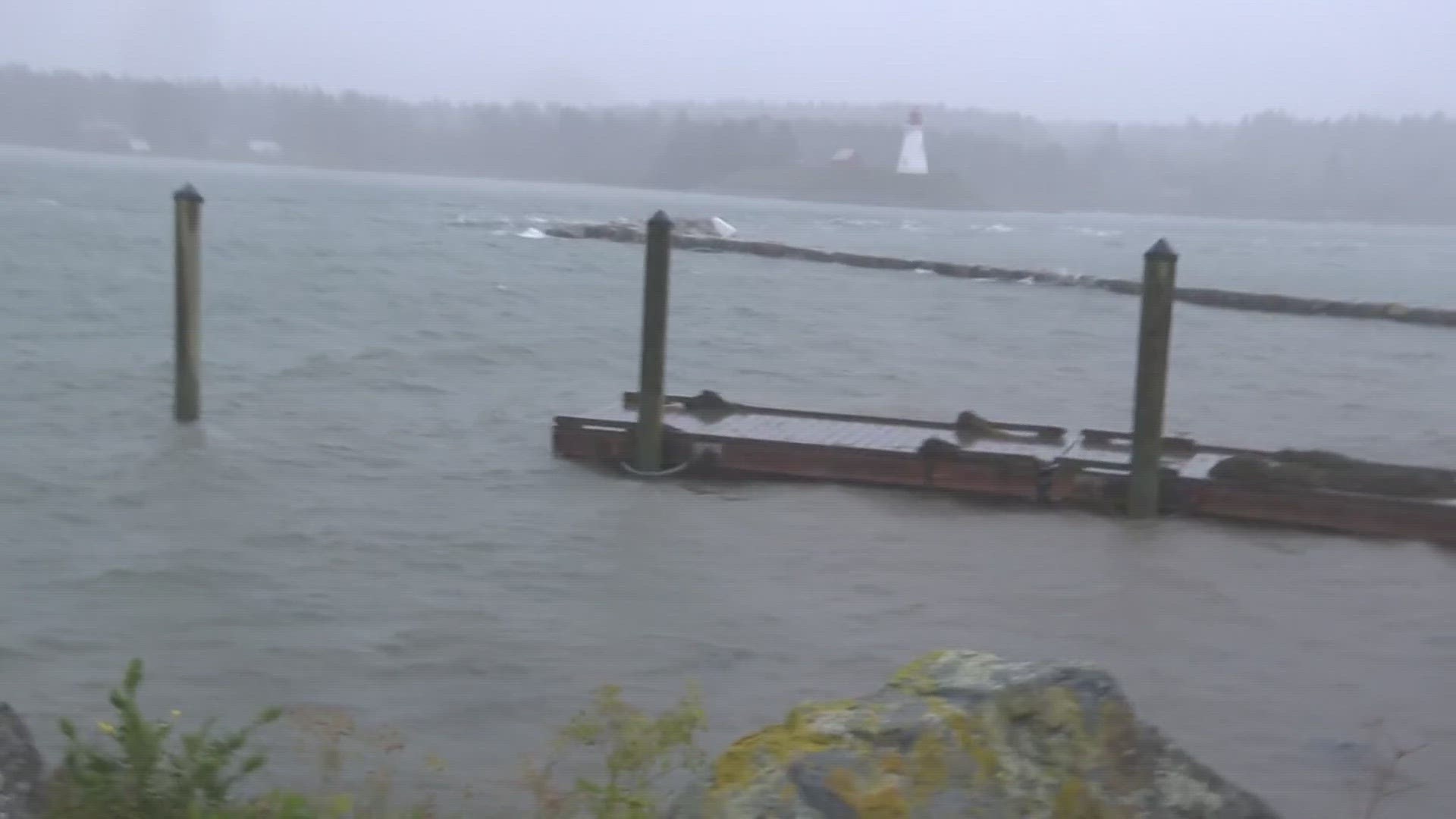 NEWS CENTER Maine's Donovan Lynch reports from Lubec, where heavy winds and rain continue to bear down along the coast.