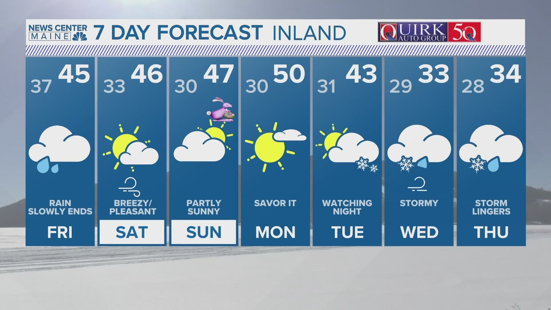 NEWS CENTER Maine Weather Video Forecast UPDATED 5:30pm Thursday, March