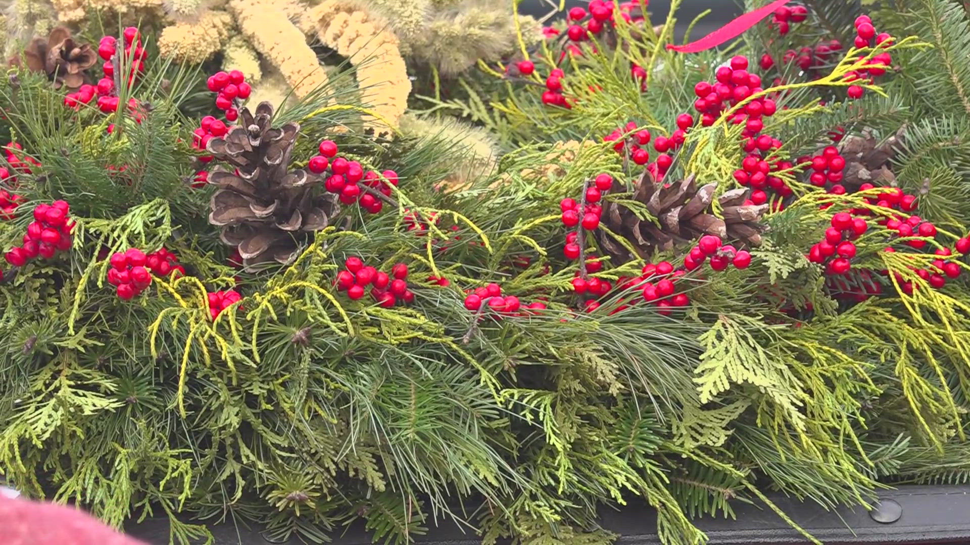 Gov. Janet Mills spent time Monday welcoming in local trees and wreaths at the Blaine House in Augusta to highlight Maine's tree growers. 