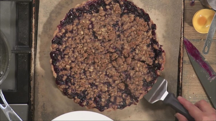 Turning your fresh Maine blueberries into a delicious blueberry tart