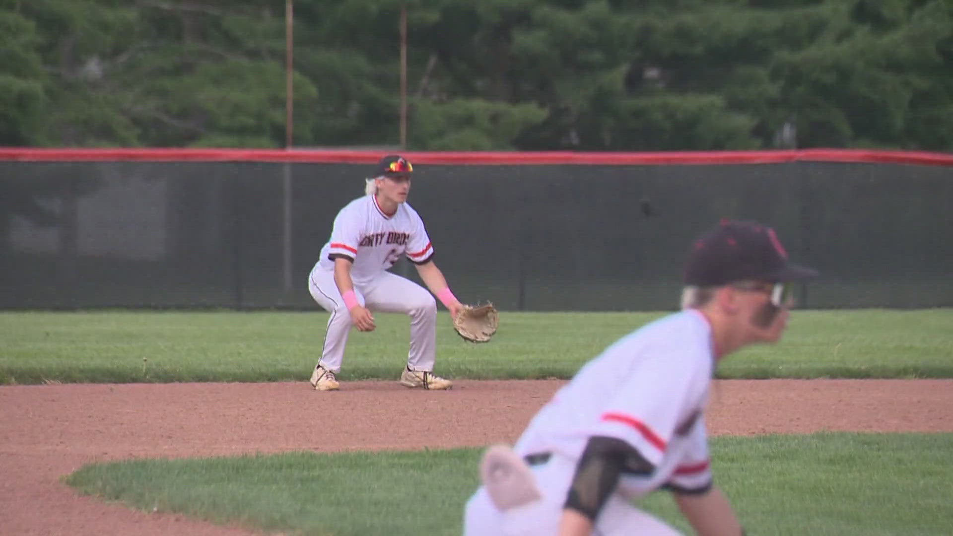 Michael Patellis ended the game as catcher with his brother pitching to him.