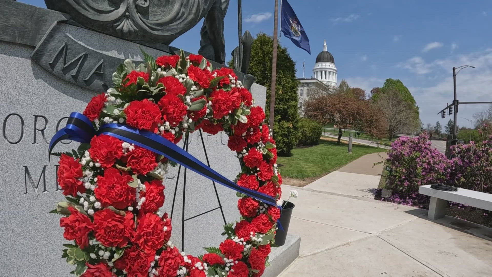 The memorial ceremony is part of National Police Week, and recognizes 88 Maine officers killed in the line of duty throughout the state's history.