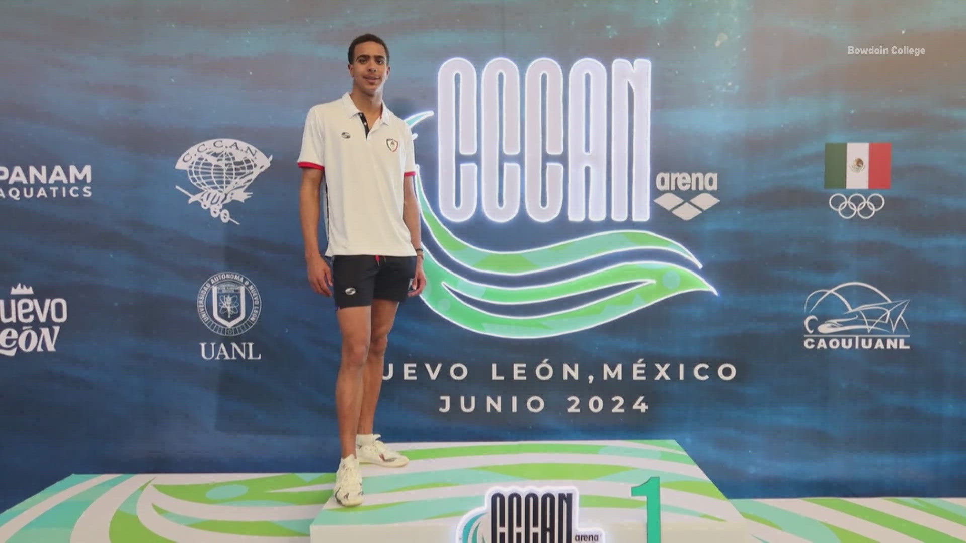 Alex Grand'Pierre finished his 100m breaststroke heat with a time of 1:02.85 Saturday and became the third in his family to represent Team Haiti in the games.