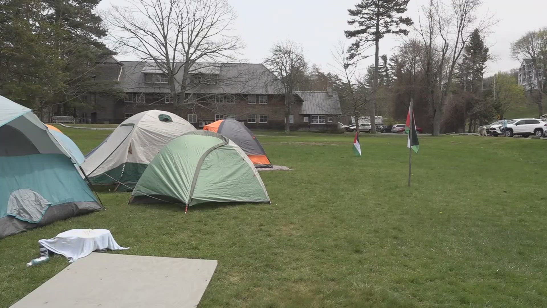 Nearly 80 students at the school are living in an encampment in solidarity with Palestine.