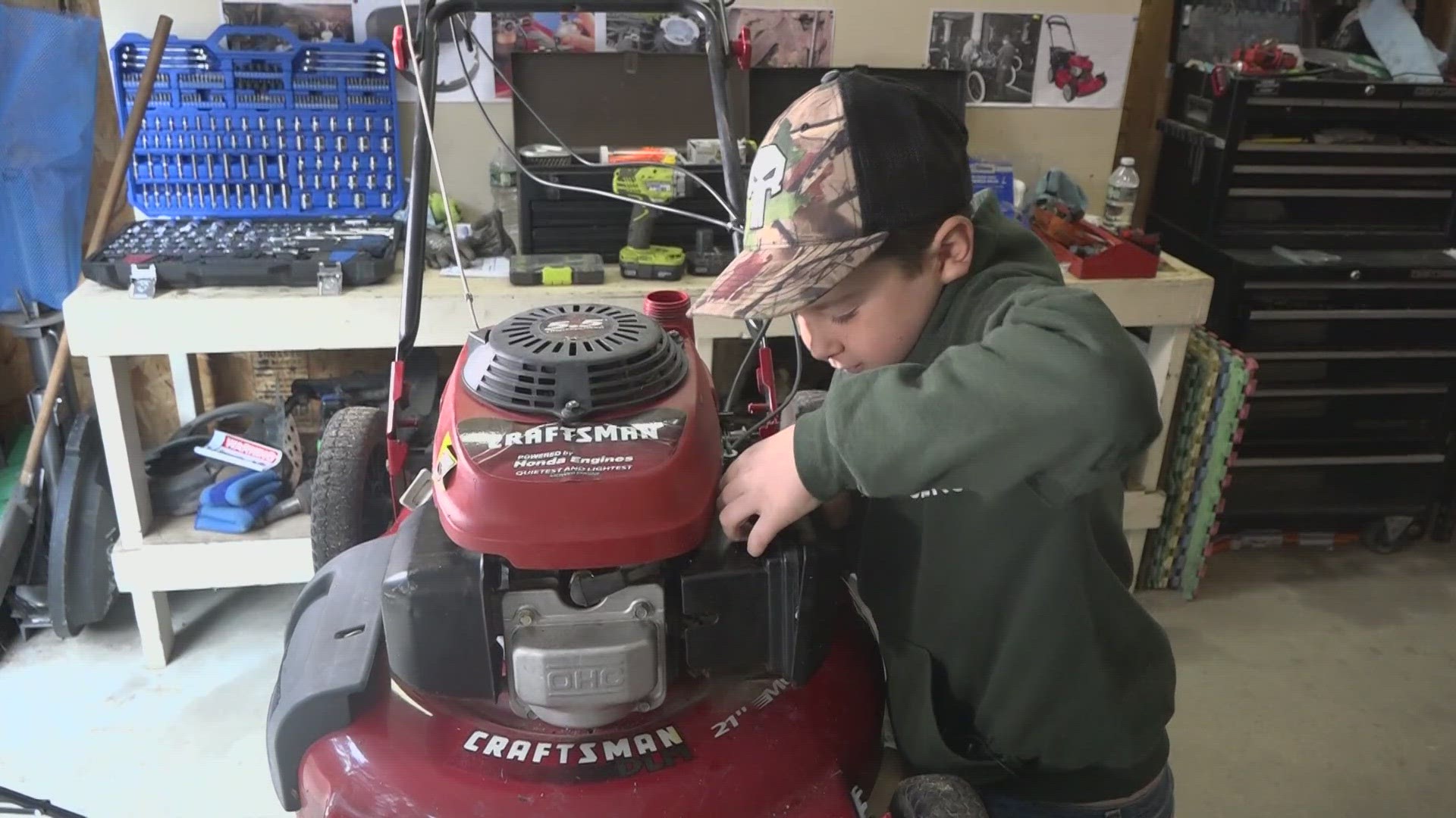 Earlier this year, he started watching and asking questions while his father and grandfather fixed their own broken machines. Now, he's fixing them himself.