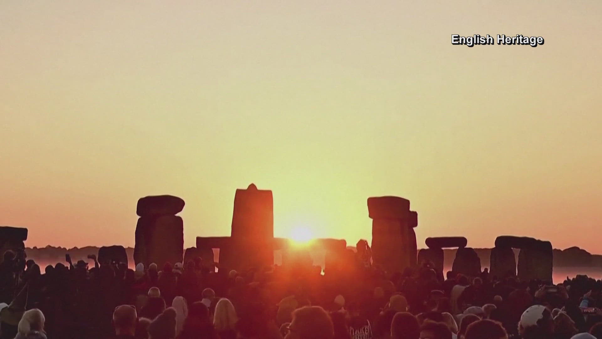 Hundreds of revelers gathered around sunrise at Stonehenge on Friday morning for celebrations marking the summer solstice.