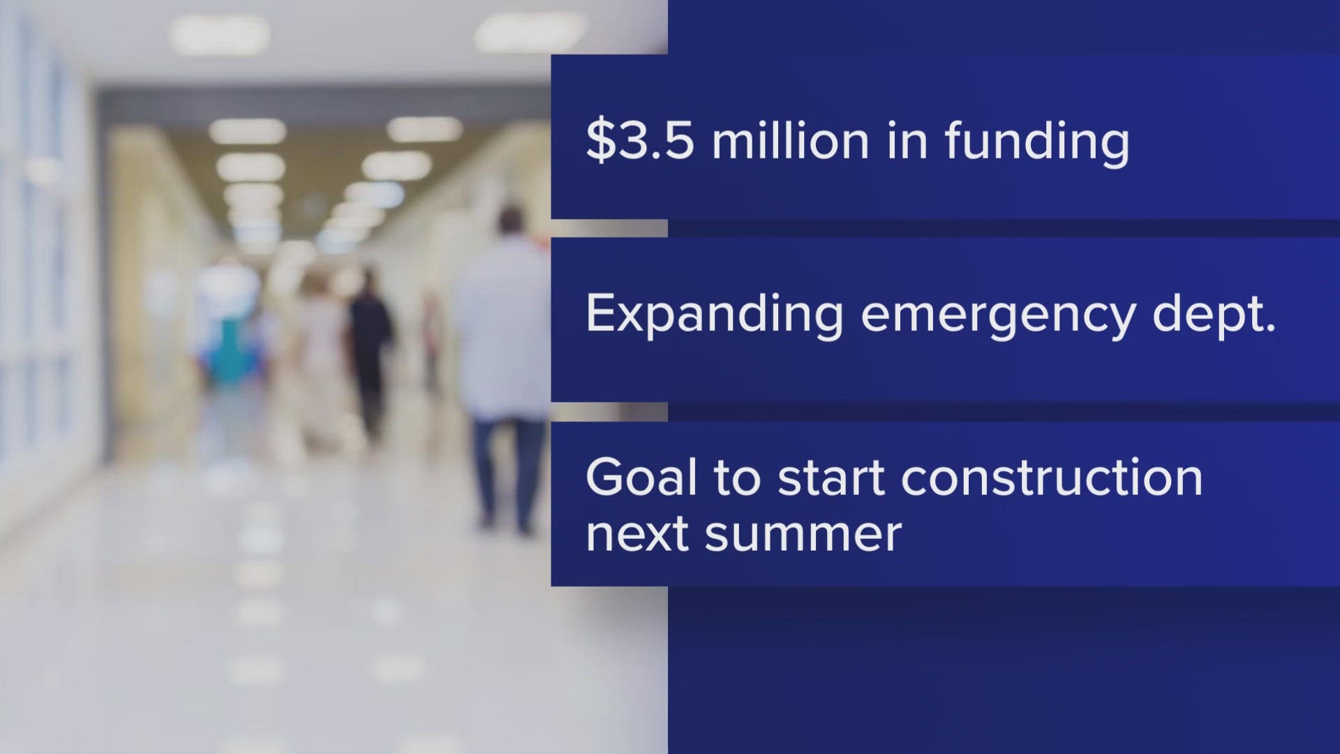 Construction on the new emergency department will start in 2024, officials say.