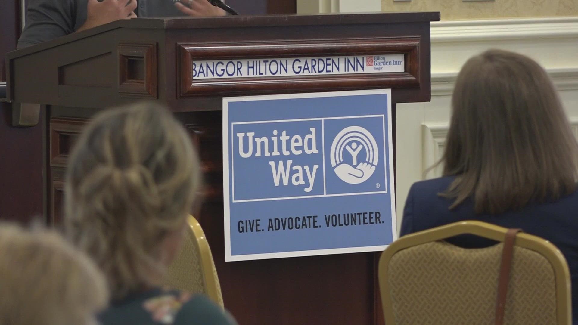 The organization announced the name change along with a new initiative it's launching in Piscataquis county at the annual United Way breakfast in Bangor Wednesday.