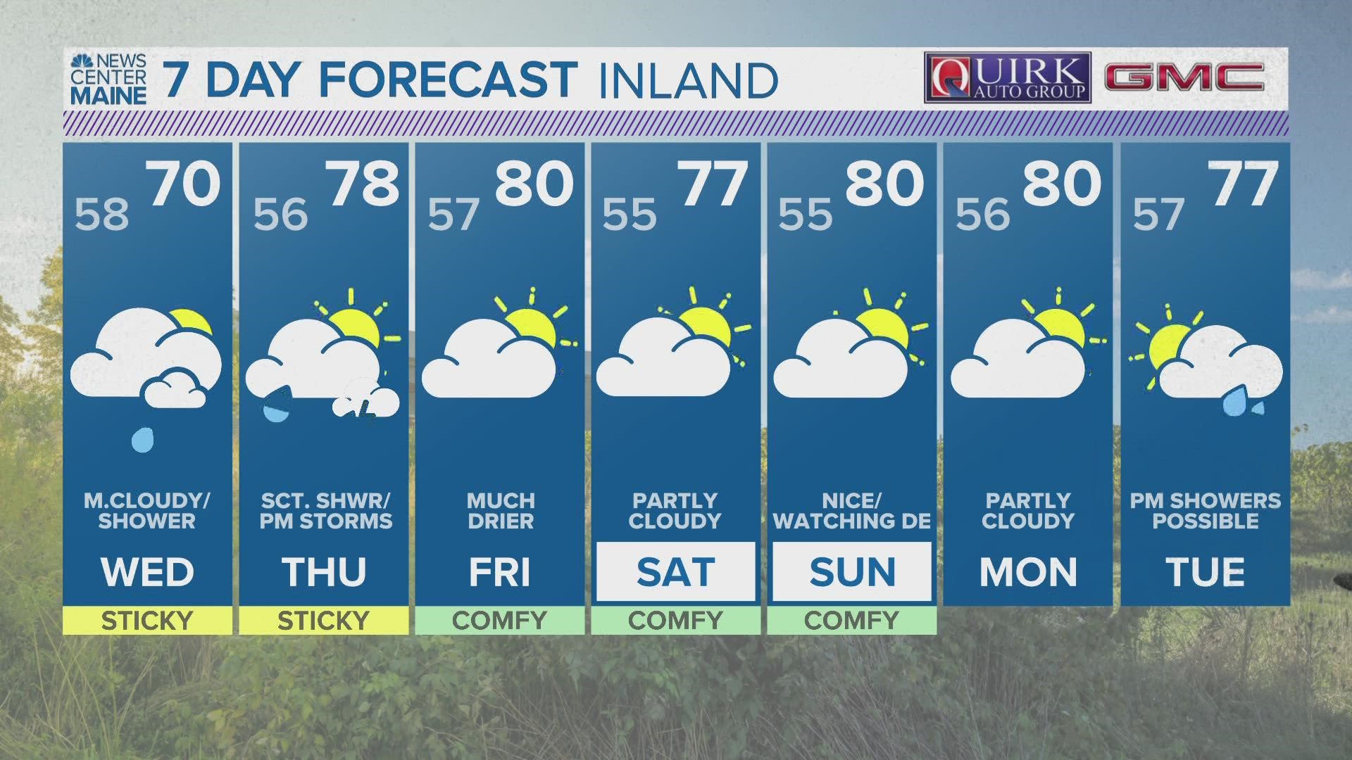 NEWS CENTER Maine Weather Forecast updated 11pm 08.09.22
