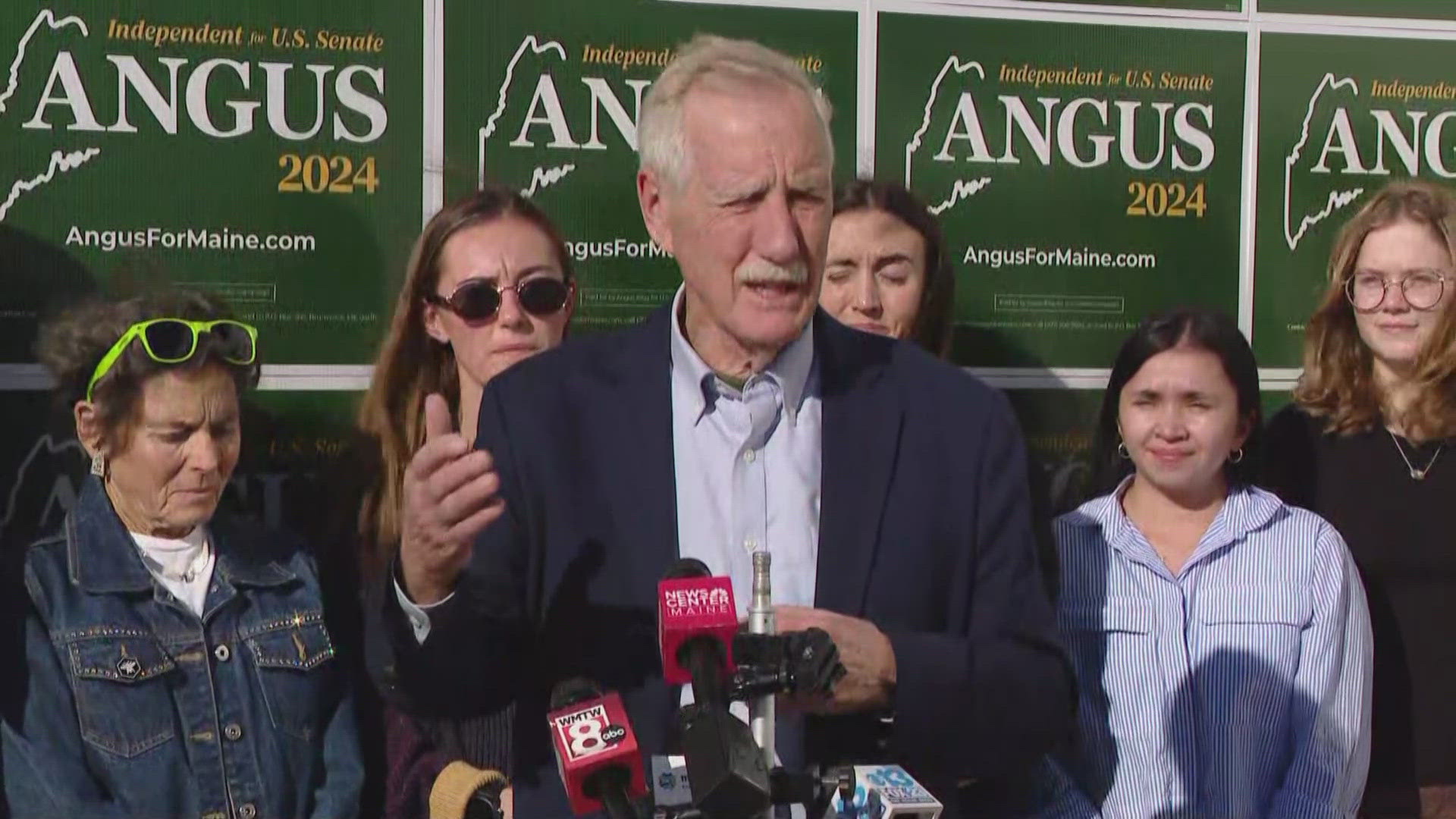 Incumbent Sen. Angus King, I-Maine, holds news conference the day after the election, where he announced his projected win.