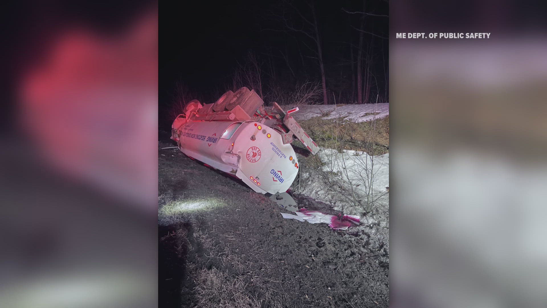Fuel truck overturns on I-295, spills fuel and closes road ...