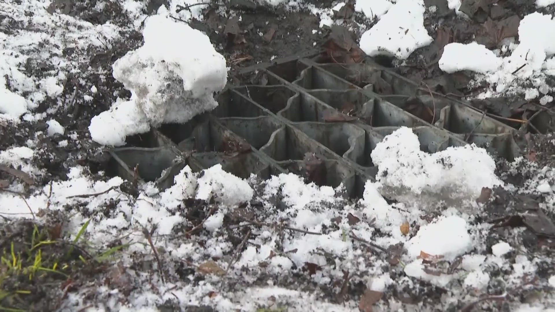 Public works crews in Portland and York were busy clearing off catch basins on Tuesday to prevent flooding, as a mix of rain, snow, and wind approaches Maine.